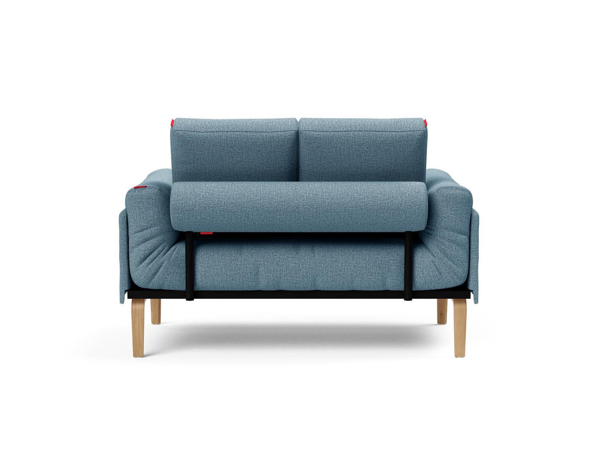 Rollo Bow Klappsofa 80 mit Cover und Gestellbezug Spring in 525 Mixed Dance Light Blue präsentiert im Onlineshop von KAQTU Design AG. Bettsofa ist von Innovation Living