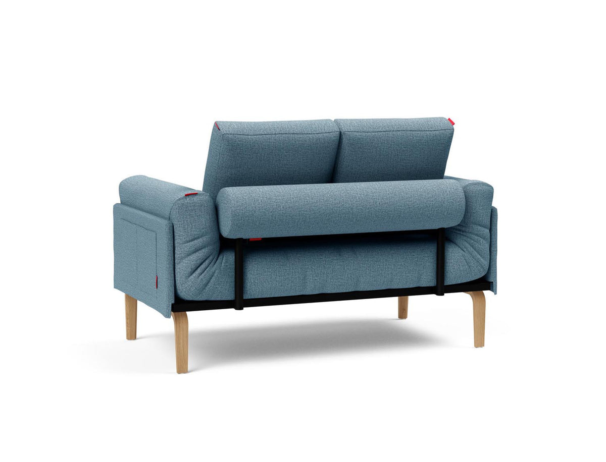 Rollo Bow Klappsofa 80 mit Cover und Gestellbezug Spring in 525 Mixed Dance Light Blue präsentiert im Onlineshop von KAQTU Design AG. Bettsofa ist von Innovation Living