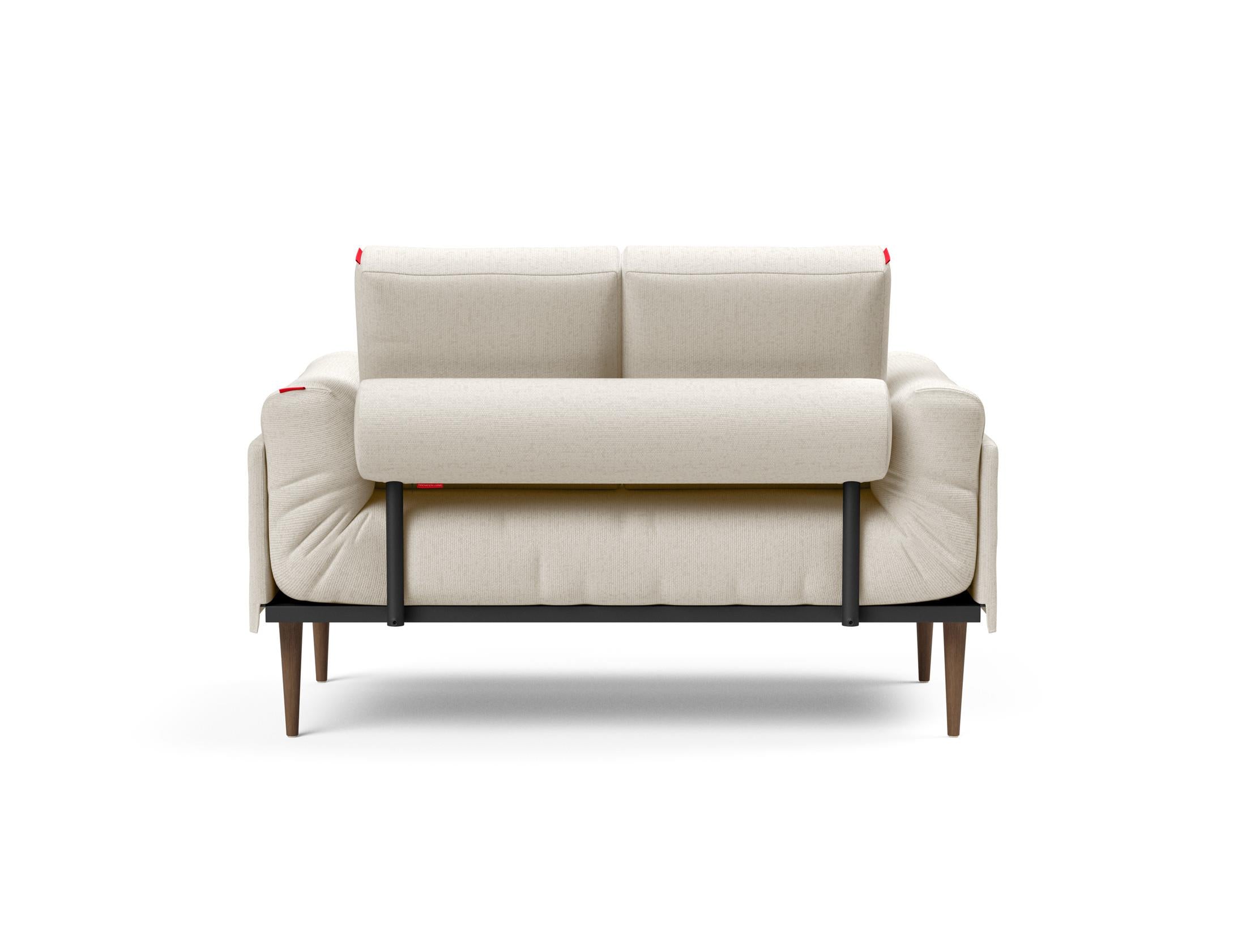 Erleben Sie das Rollo Styletto Klappsofa 80 von Innovation Living – stilvolles Design, funktional und ideal für kleine Räume, mit edlem Cover und Gestellbezug.