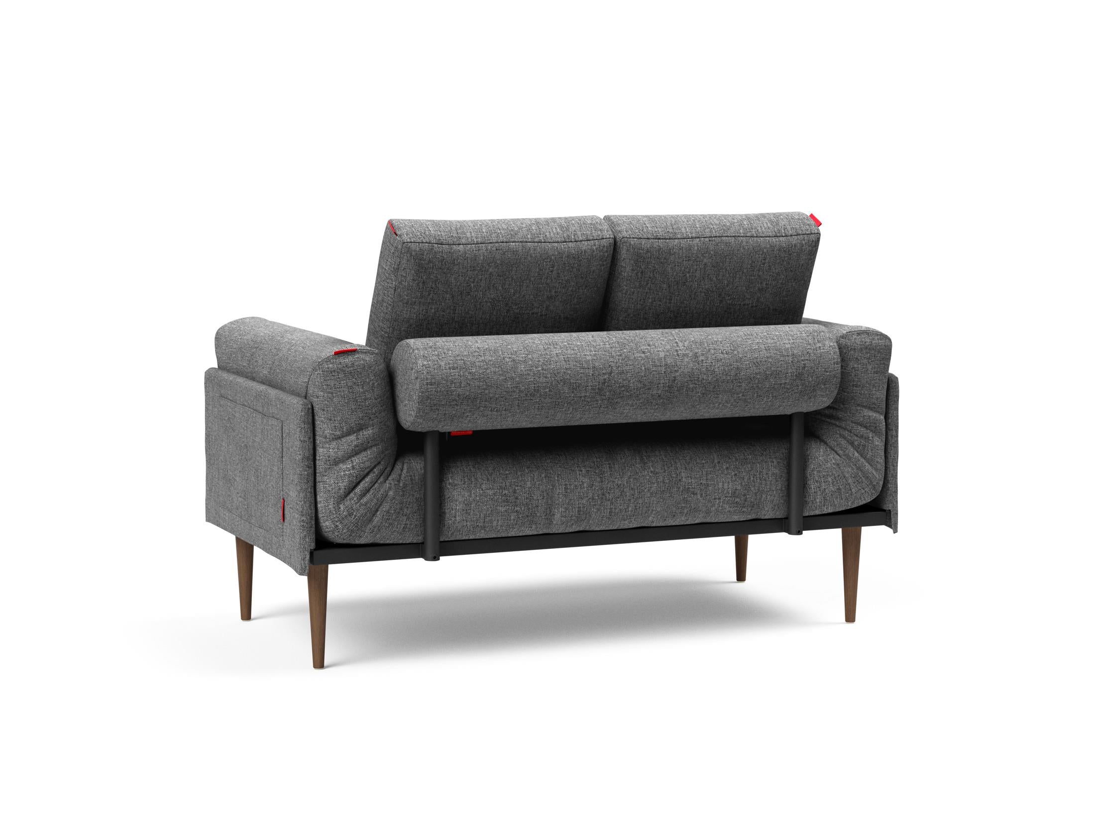 Erleben Sie das Rollo Styletto Klappsofa 80 von Innovation Living – stilvolles Design, funktional und ideal für kleine Räume, mit edlem Cover und Gestellbezug.