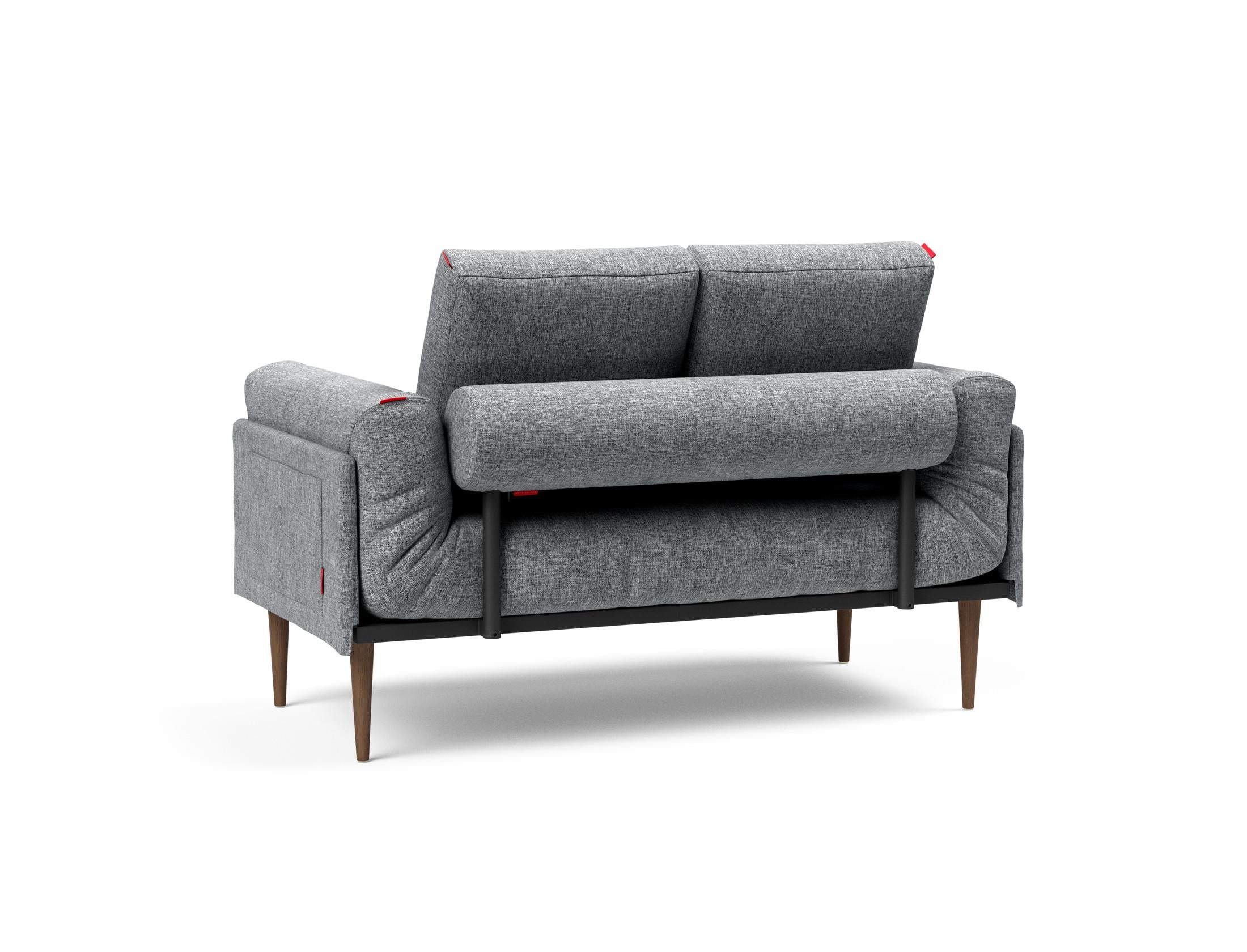 Erleben Sie das Rollo Styletto Klappsofa 80 von Innovation Living – stilvolles Design, funktional und ideal für kleine Räume, mit edlem Cover und Gestellbezug.