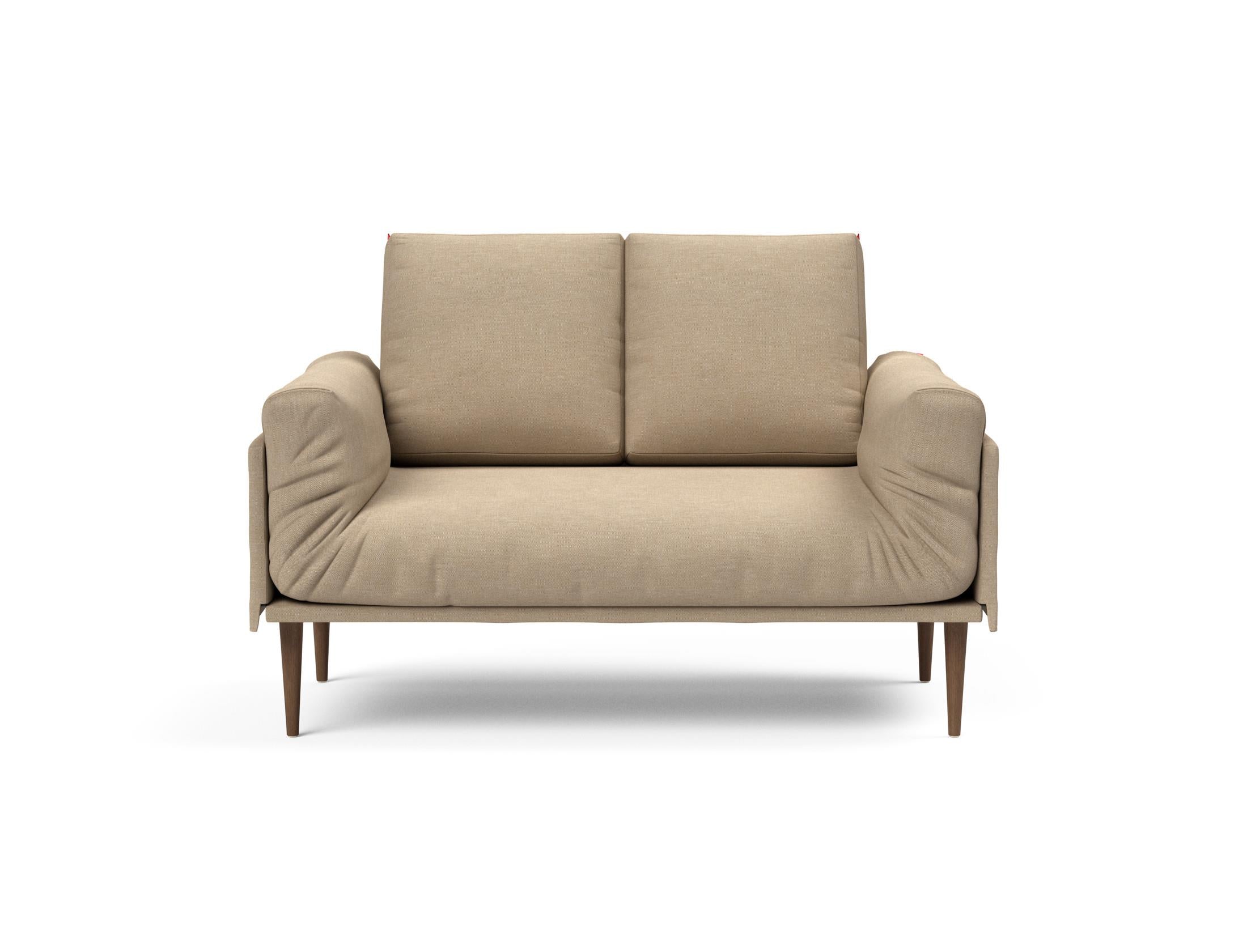 Erleben Sie das Rollo Styletto Klappsofa 80 von Innovation Living – stilvolles Design, funktional und ideal für kleine Räume, mit edlem Cover und Gestellbezug.