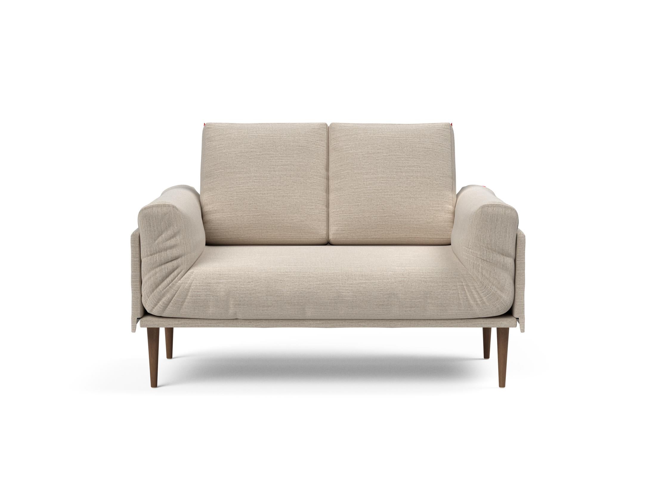 Erleben Sie das Rollo Styletto Klappsofa 80 von Innovation Living – stilvolles Design, funktional und ideal für kleine Räume, mit edlem Cover und Gestellbezug.