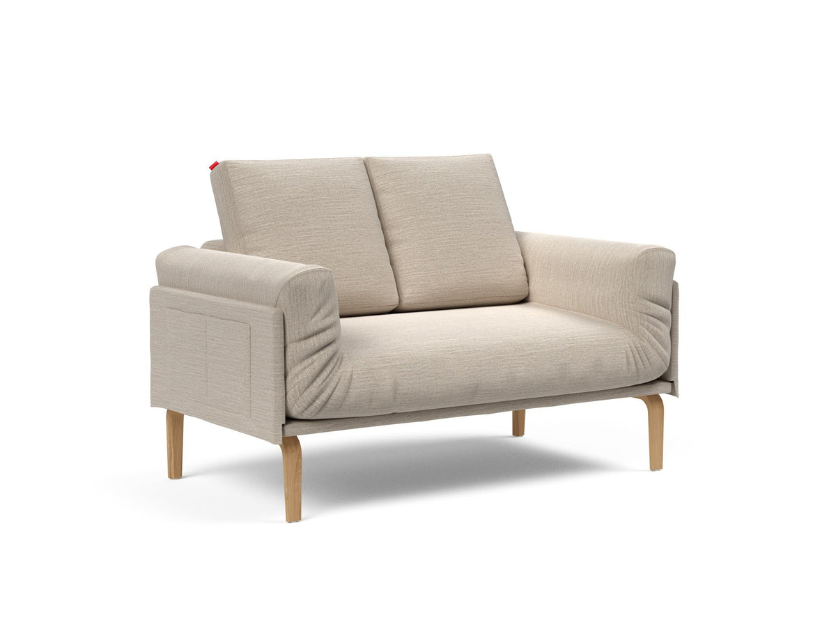 Rollo Bow Klappsofa 80 mit Cover und Gestellbezug Spring in 612 Blida Sand Grey präsentiert im Onlineshop von KAQTU Design AG. Bettsofa ist von Innovation Living