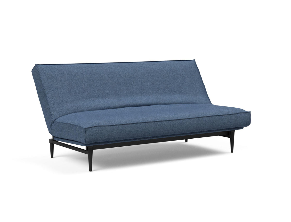 Colpus Bettsofa 140 Sharp Plus Cover Eiche schwarz mit Gestellbezug Soft Spring in 302 Weda Blue präsentiert im Onlineshop von KAQTU Design AG. Bettsofa ist von Innovation Living