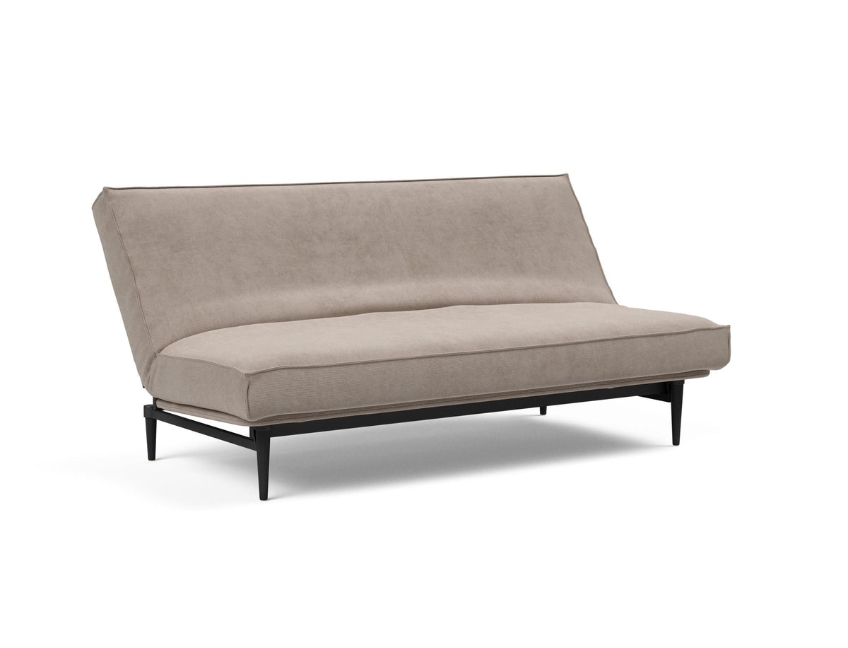 Colpus Bettsofa 140 Sharp Plus Cover Eiche schwarz mit Gestellbezug Soft Spring in 318 Cordufine Beige präsentiert im Onlineshop von KAQTU Design AG. Bettsofa ist von Innovation Living