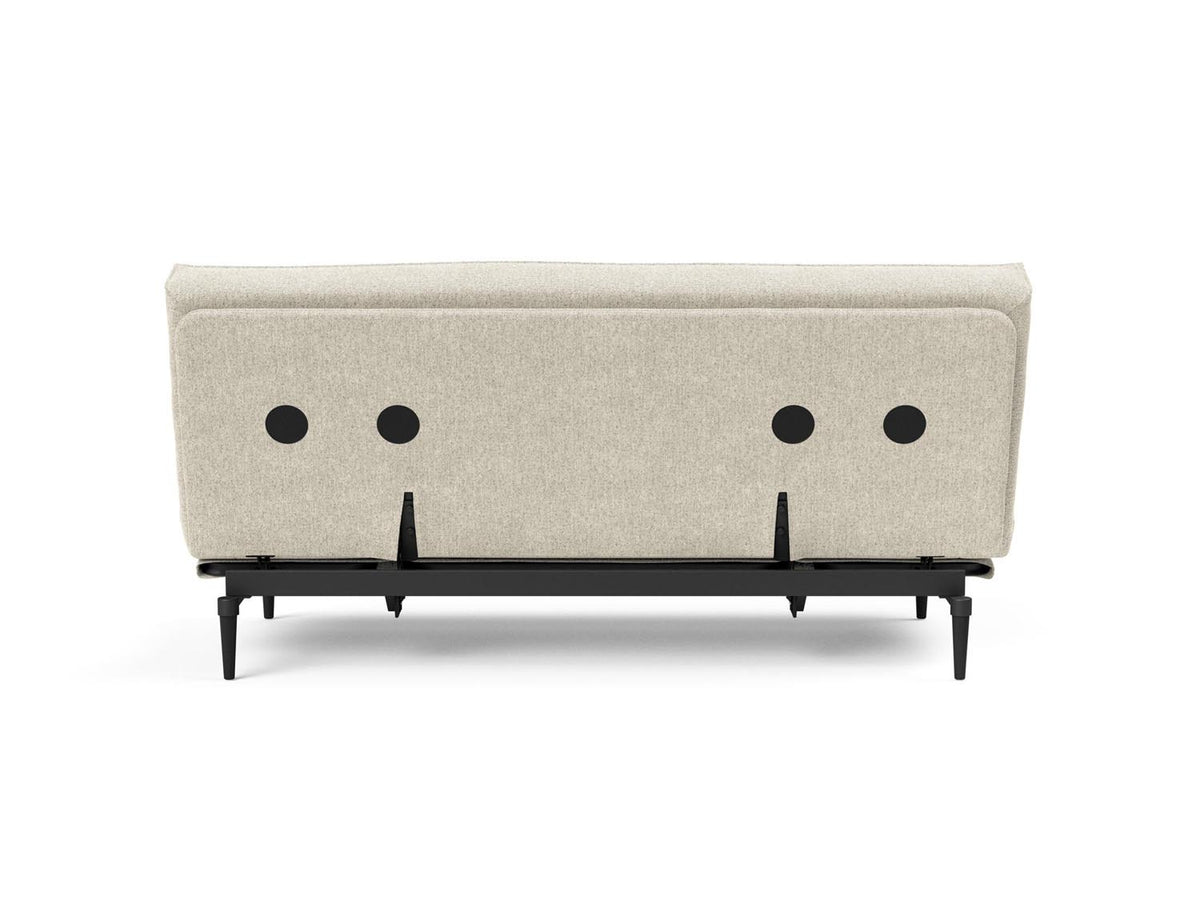 Colpus Bettsofa 140 Sharp Plus Cover Eiche schwarz mit Gestellbezug Soft Spring in 357 Taura Off White präsentiert im Onlineshop von KAQTU Design AG. Bettsofa ist von Innovation Living