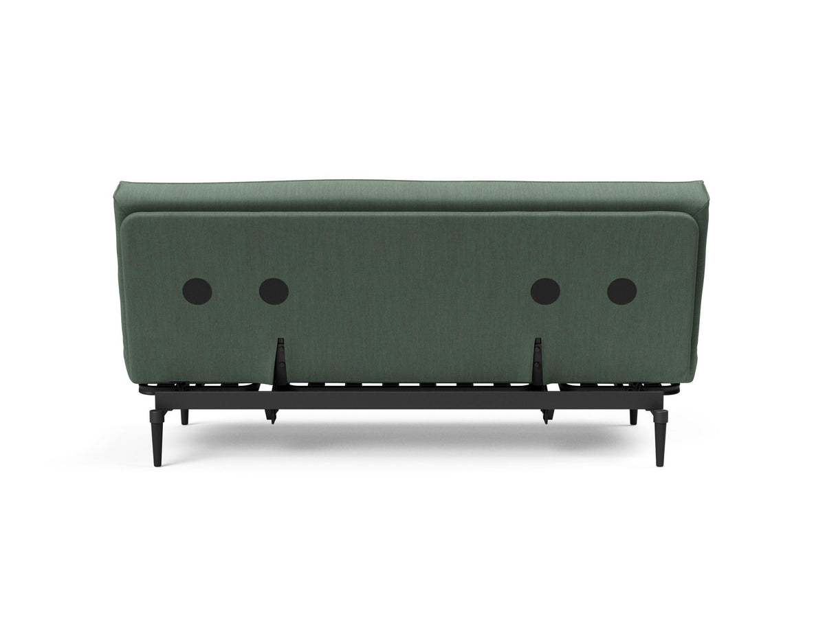 Colpus Bettsofa 140 Sharp Plus Cover Eiche schwarz Soft Spring in 518 Elegance Green präsentiert im Onlineshop von KAQTU Design AG. Bettsofa ist von Innovation Living