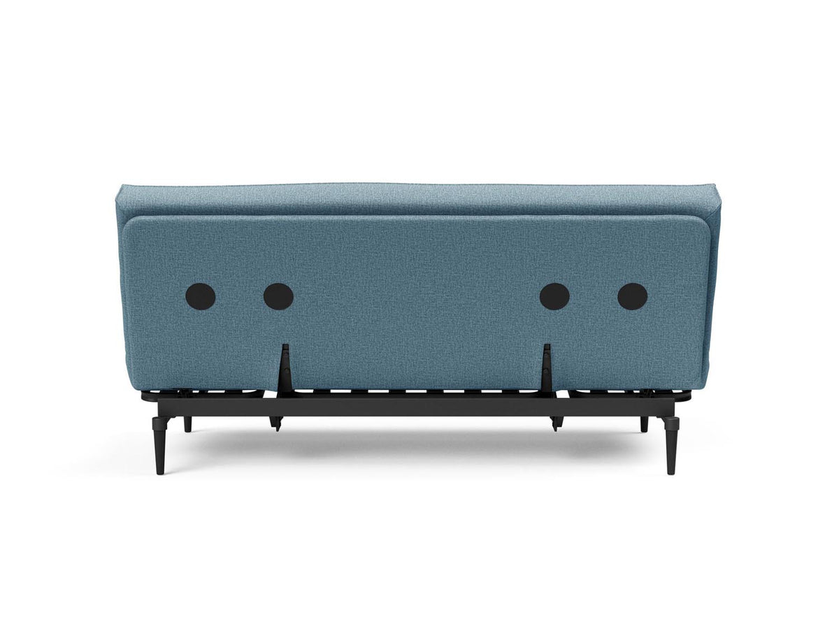 Colpus Bettsofa 140 Sharp Plus Cover Eiche schwarz Soft Spring in 525 Mixed Dance Light Blue präsentiert im Onlineshop von KAQTU Design AG. Bettsofa ist von Innovation Living