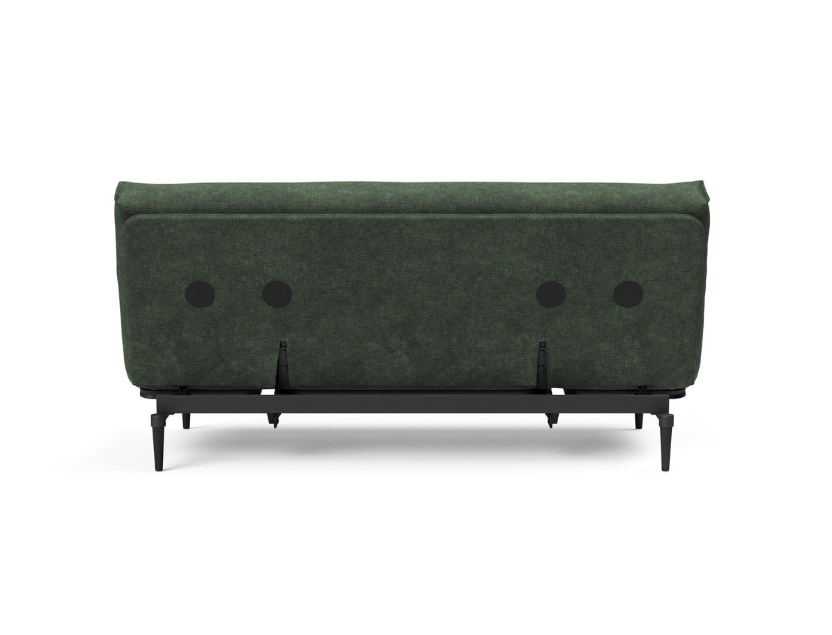 Colpus Bettsofa 140 Nordic Eiche schwarz Soft Spring in 281 Avella Pine Green präsentiert im Onlineshop von KAQTU Design AG. Bettsofa ist von Innovation Living