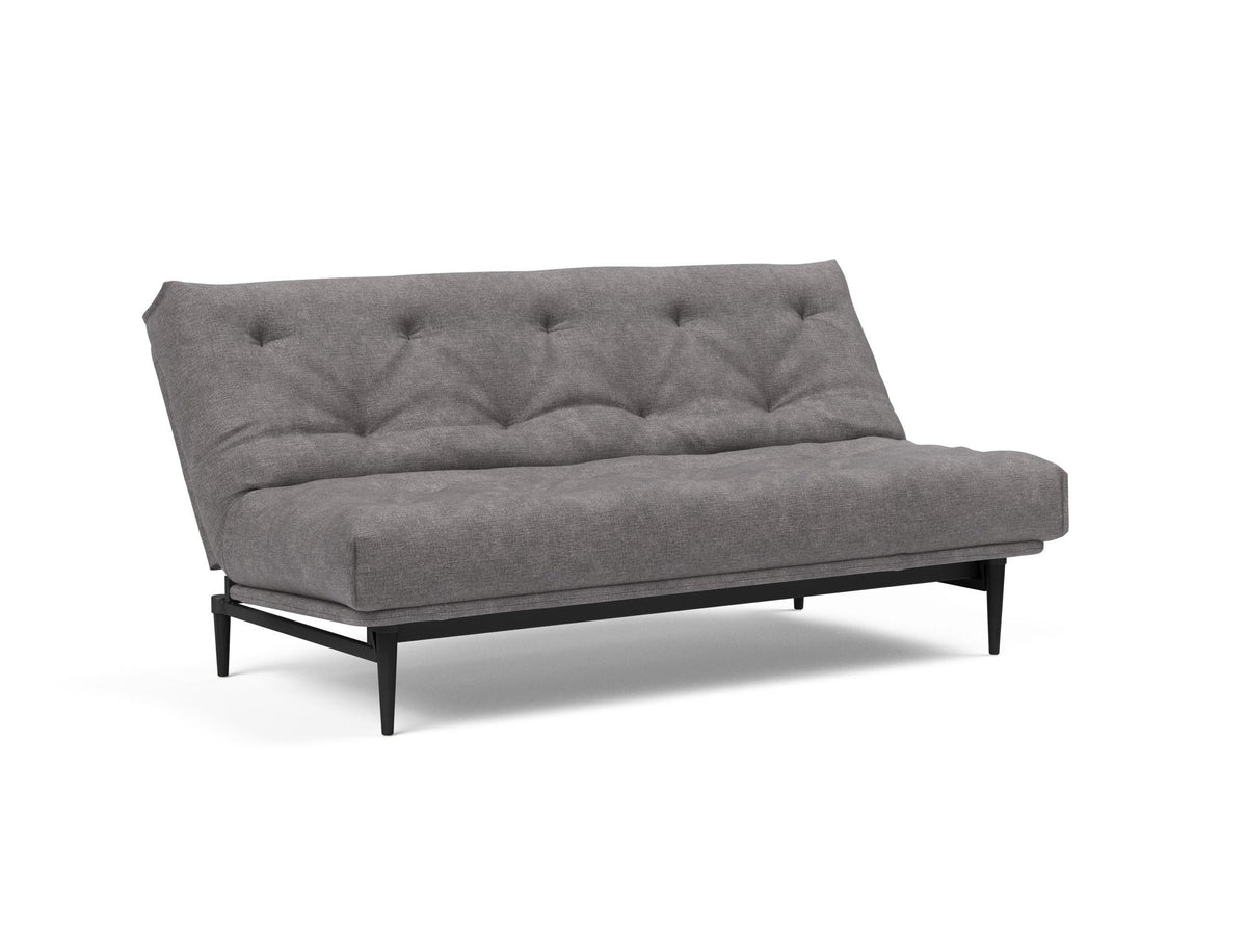 Colpus Bettsofa 140 Nordic Eiche schwarz mit Gestellbezug Soft Spring in 282 Avella Warm Grey präsentiert im Onlineshop von KAQTU Design AG. Bettsofa ist von Innovation Living