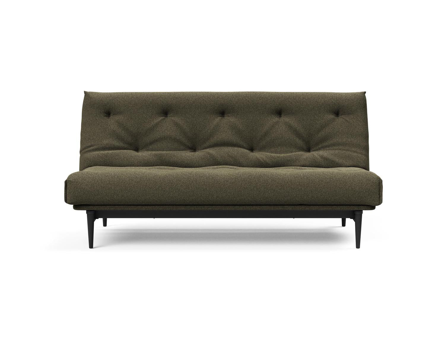 Erleben Sie das Colpus Bettsofa 140 in elegantem Nordic Eiche schwarz. Der Soft Spring Bezug vereint modernen Stil mit optimalem Sitzkomfort.