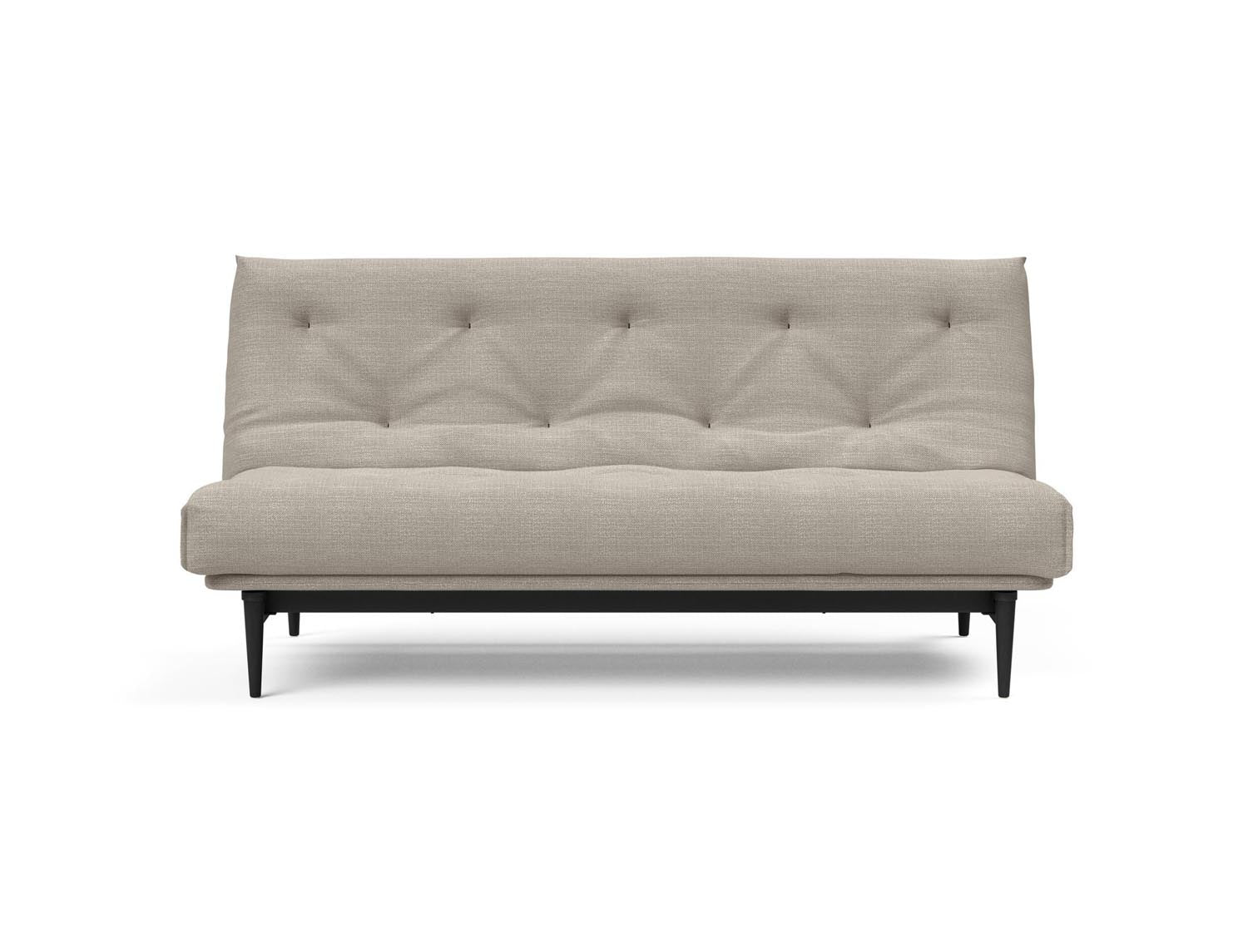 Erleben Sie das Colpus Bettsofa 140 in elegantem Nordic Eiche schwarz. Der Soft Spring Bezug vereint modernen Stil mit optimalem Sitzkomfort.