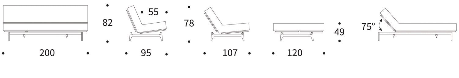 Aslak 120 Bettsofa Nordic Cover: Stilvolles skandinavisches Design mit hochwertiger Soft Spring Federung, ideal für gemütliche und moderne Interiors.