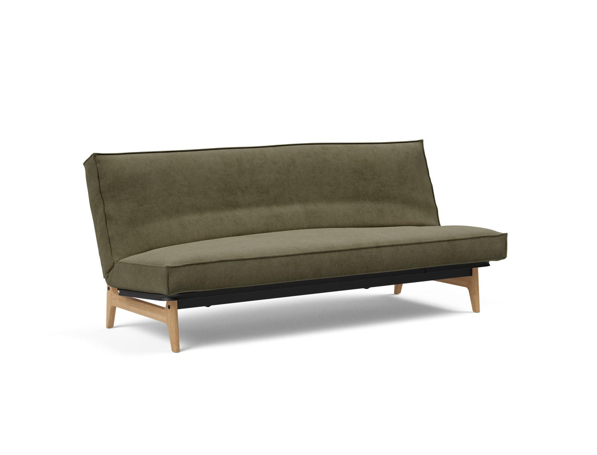 Aslak 120 Bettsofa Sharp Plus Cover Soft Spring in 316 Cordufine Pine Green präsentiert im Onlineshop von KAQTU Design AG. Bettsofa ist von Innovation Living