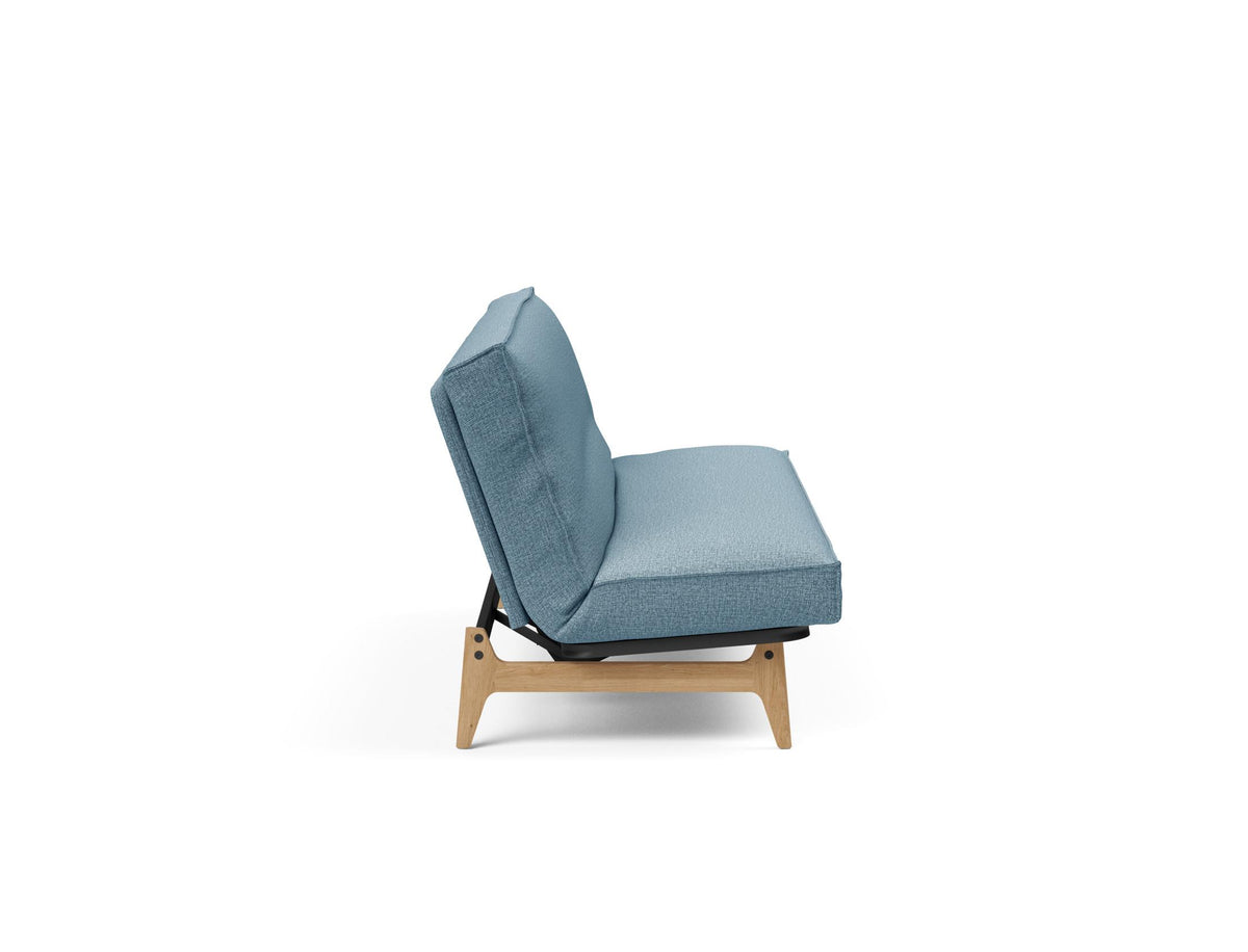 Aslak 120 Bettsofa Sharp Plus Cover Soft Spring in 525 Mixed Dance Light Blue präsentiert im Onlineshop von KAQTU Design AG. Bettsofa ist von Innovation Living