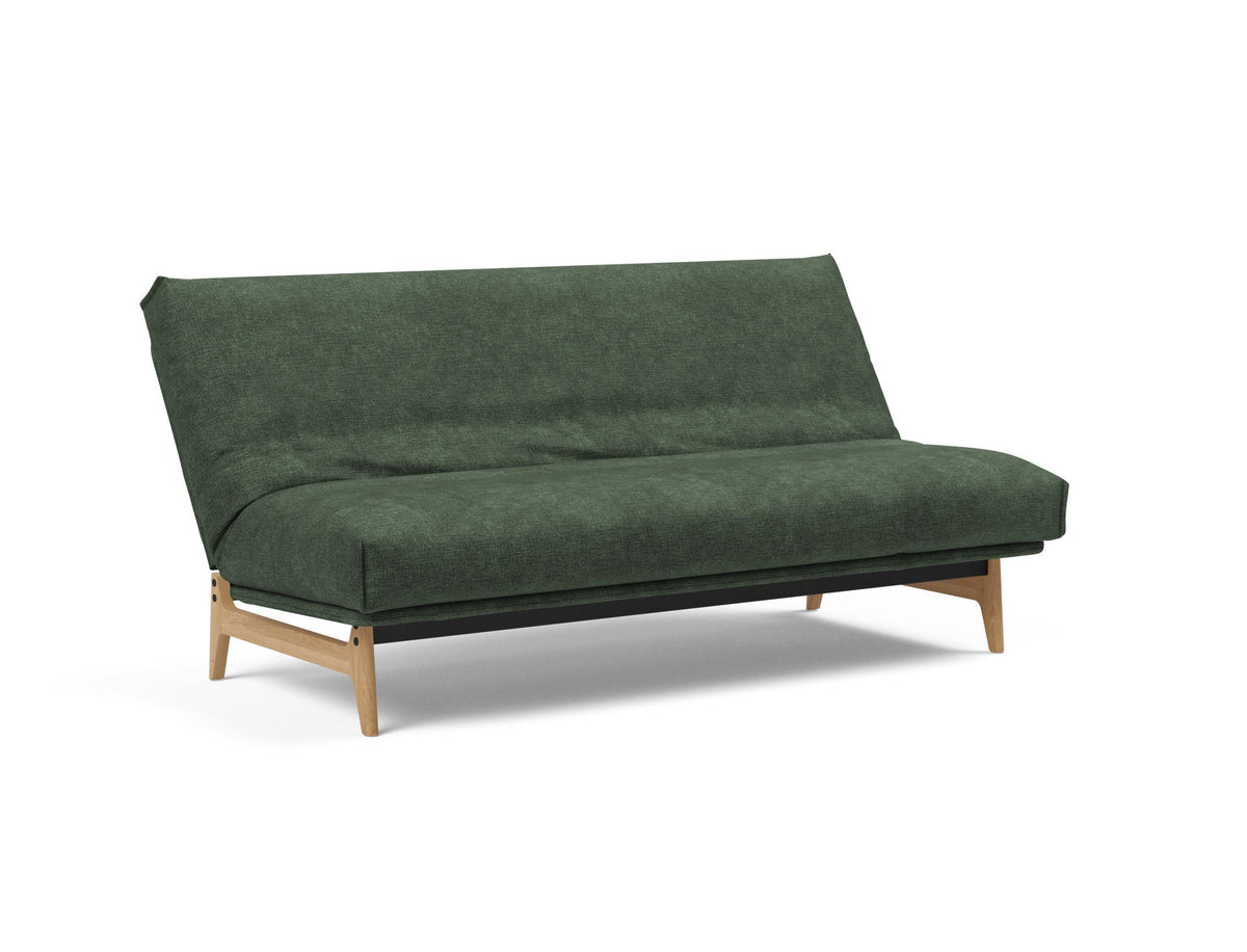 Aslak 140 Bettsofa Nordic Cover mit Gestellbezug Soft Spring in 281 Avella Pine Green präsentiert im Onlineshop von KAQTU Design AG. Bettsofa ist von Innovation Living