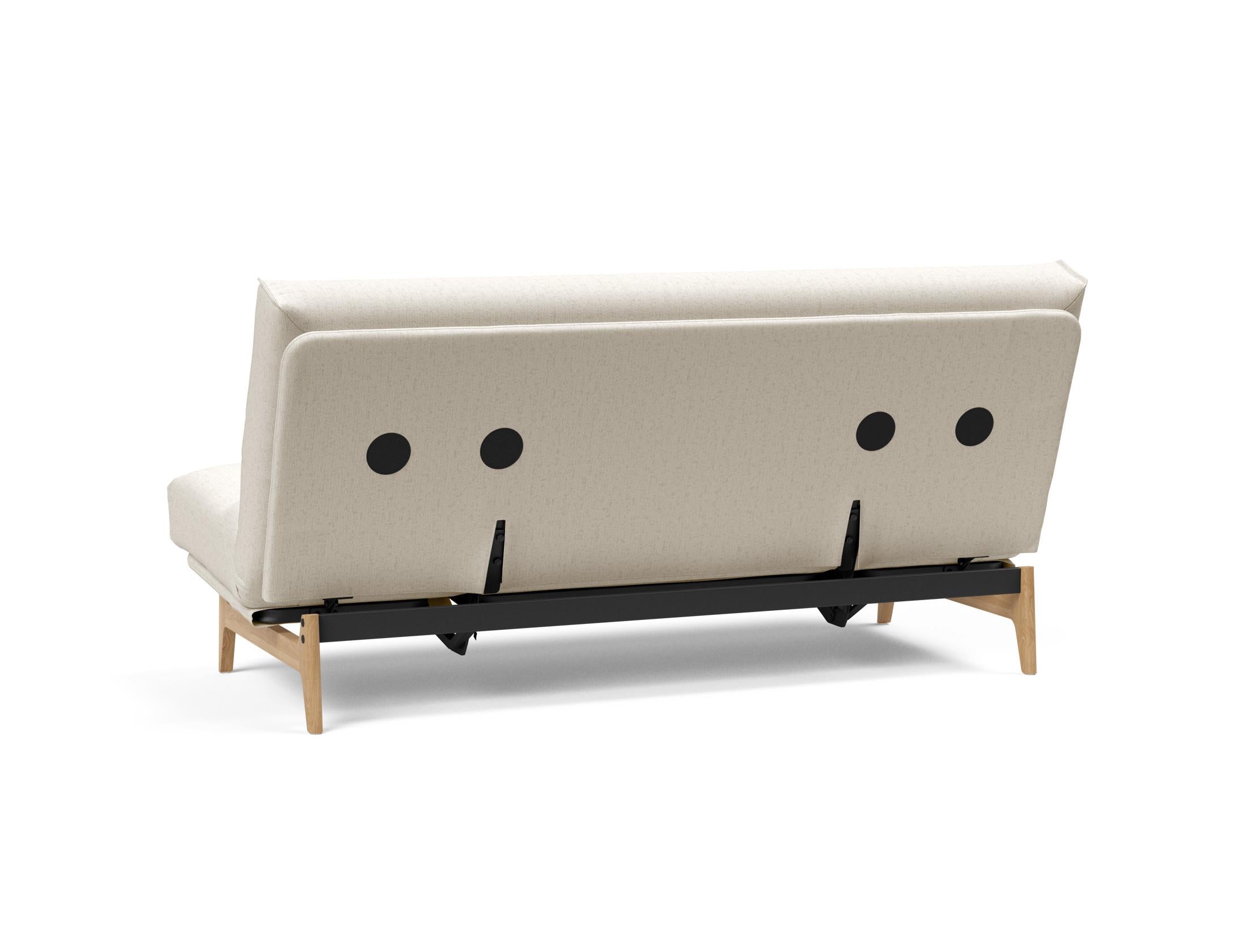 Entdecken Sie das Aslak 140 Bettsofa mit modernem Nordic Cover und bequemer Soft Spring Matratze – ideal für stilvolle Wohnräume.