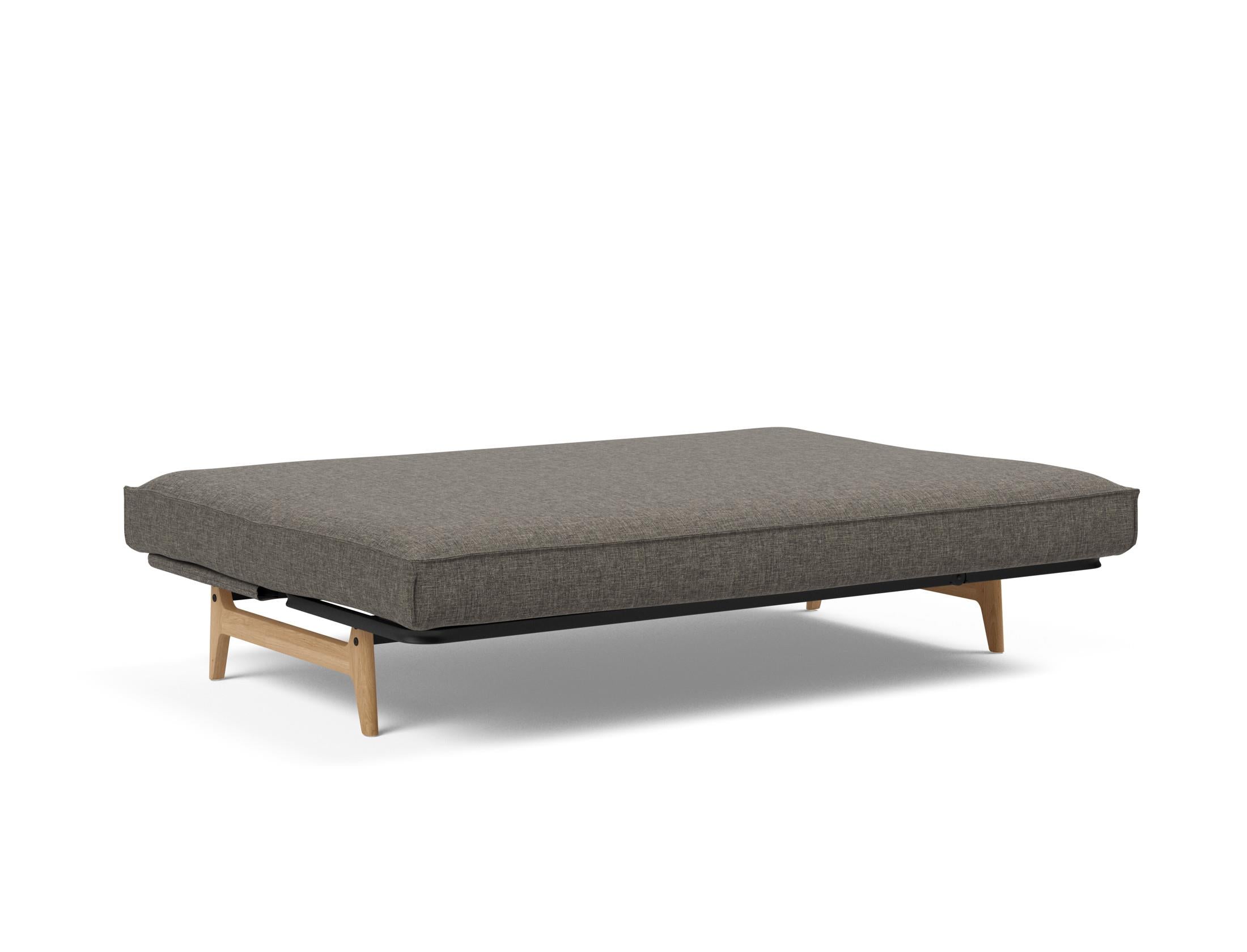 Entdecken Sie das Aslak 140 Bettsofa von Innovation Living: stilvolles Design, bequeme Soft Spring Matratze und elegantes Sharp Plus Cover für höchsten Schlafkomfort.
