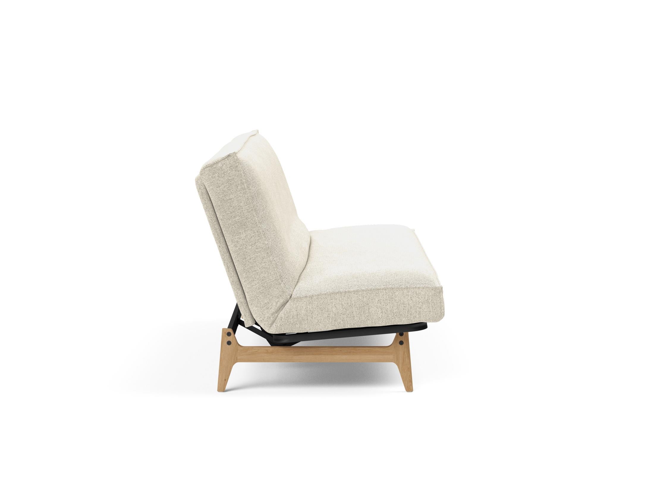 Erleben Sie das Aslak 140 Bettsofa von Innovation Living: modernes Design, hochwertige Soft Spring Matratze und edles Sharp Plus Cover für optimalen Komfort.