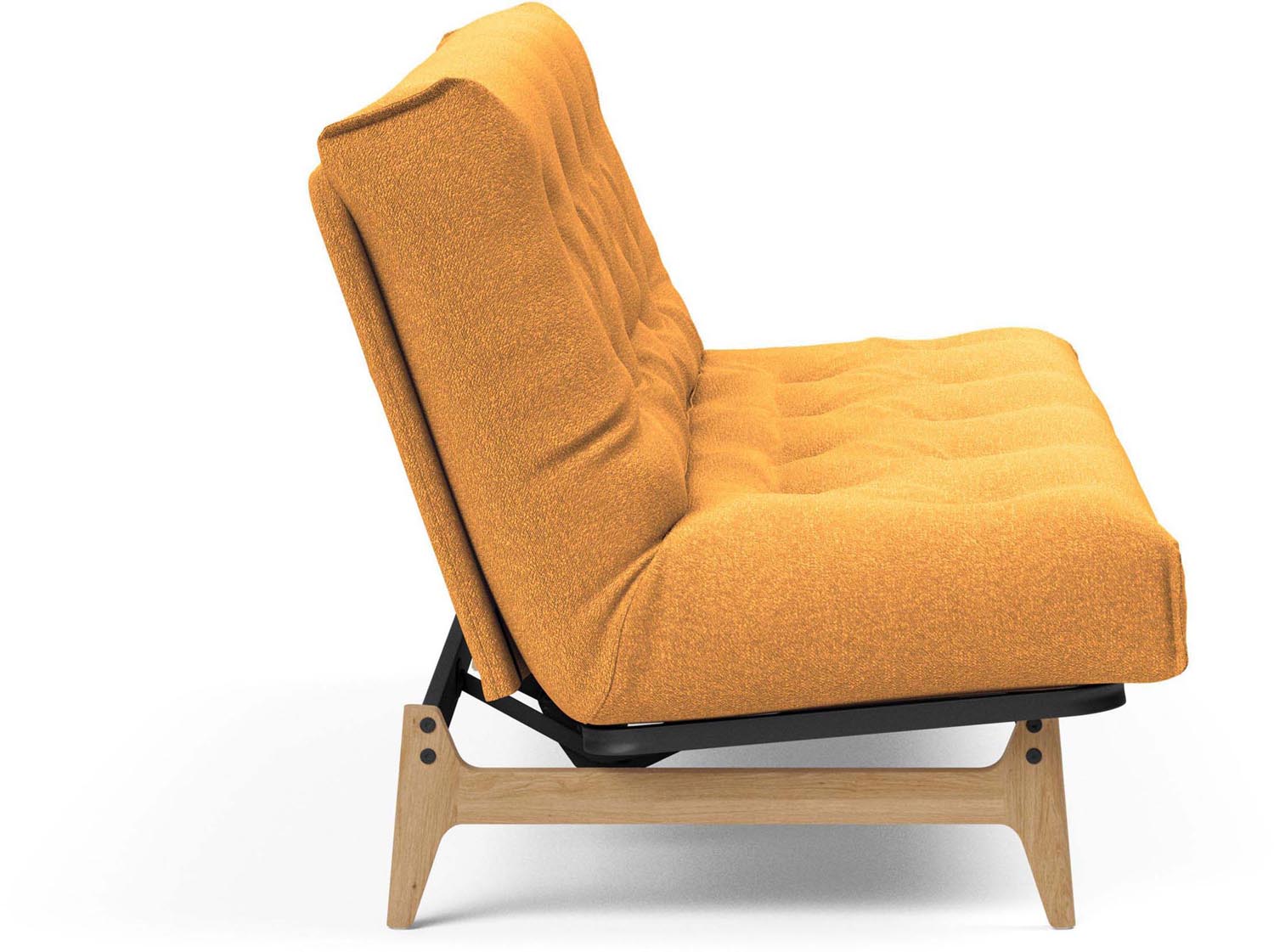 Erleben Sie das Aslak 140 Bettsofa von Innovation Living – modernes Nordic Design trifft auf komfortablen Latex für besten Schlafkomfort.