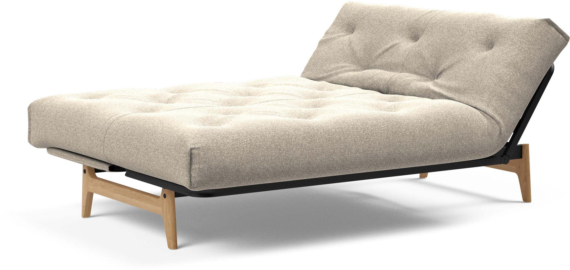 Entdecken Sie das Aslak 140 Bettsofa von Innovation Living – stilvolles Nordic Design und hochwertiger Latex für erholsame Nächte.