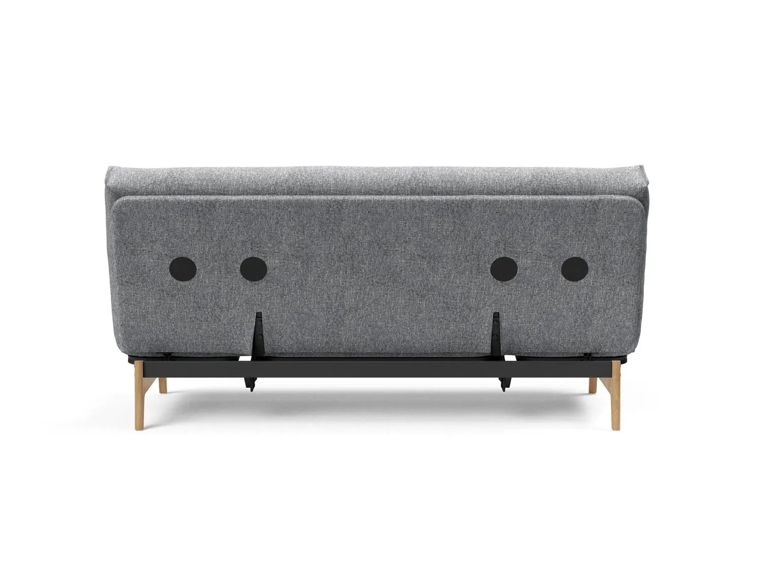Erleben Sie das Aslak 140 Bettsofa von Innovation Living – modernes Nordic Design trifft auf komfortablen Latex für besten Schlafkomfort.