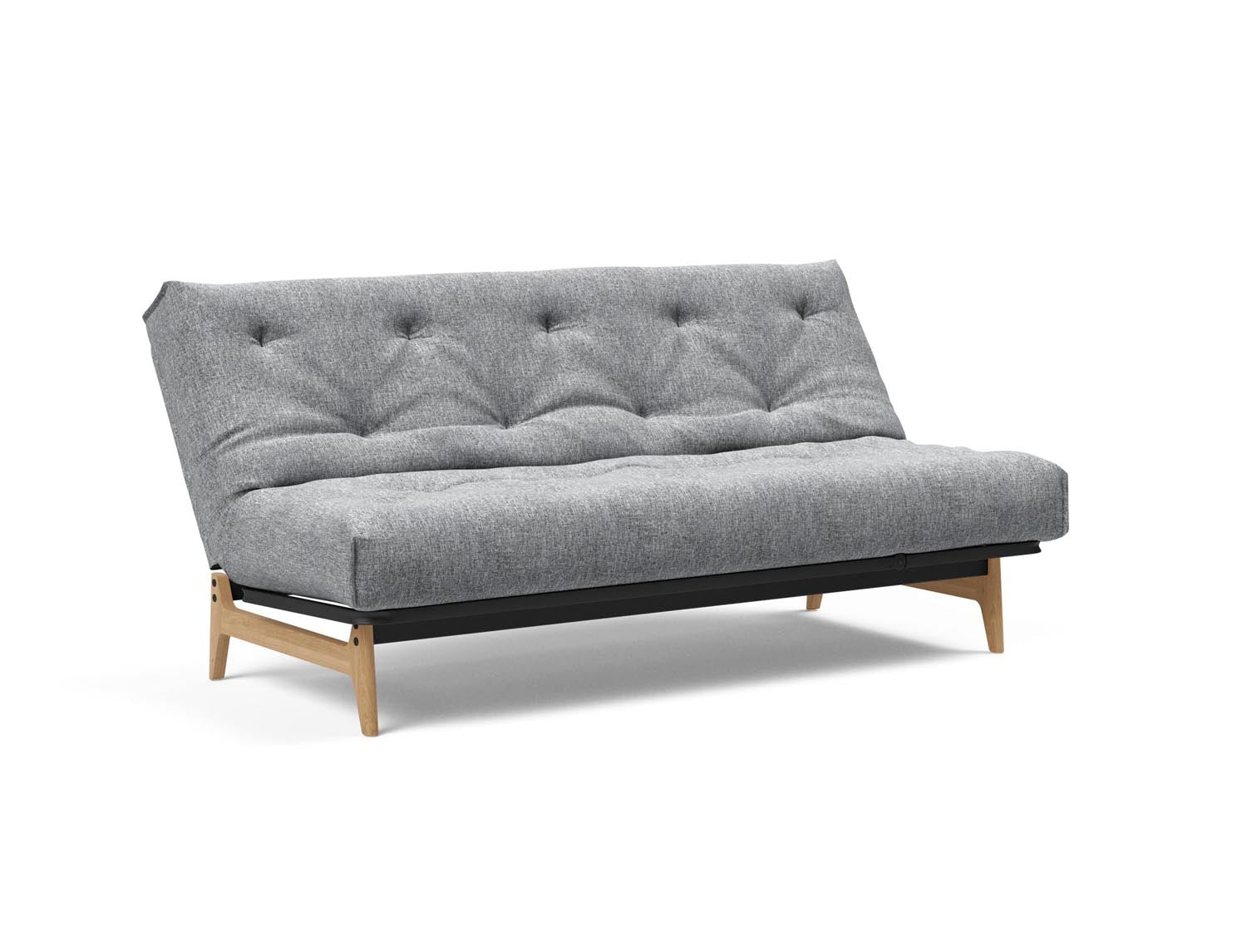 Erleben Sie das Aslak 140 Bettsofa von Innovation Living – modernes Nordic Design trifft auf komfortablen Latex für besten Schlafkomfort.
