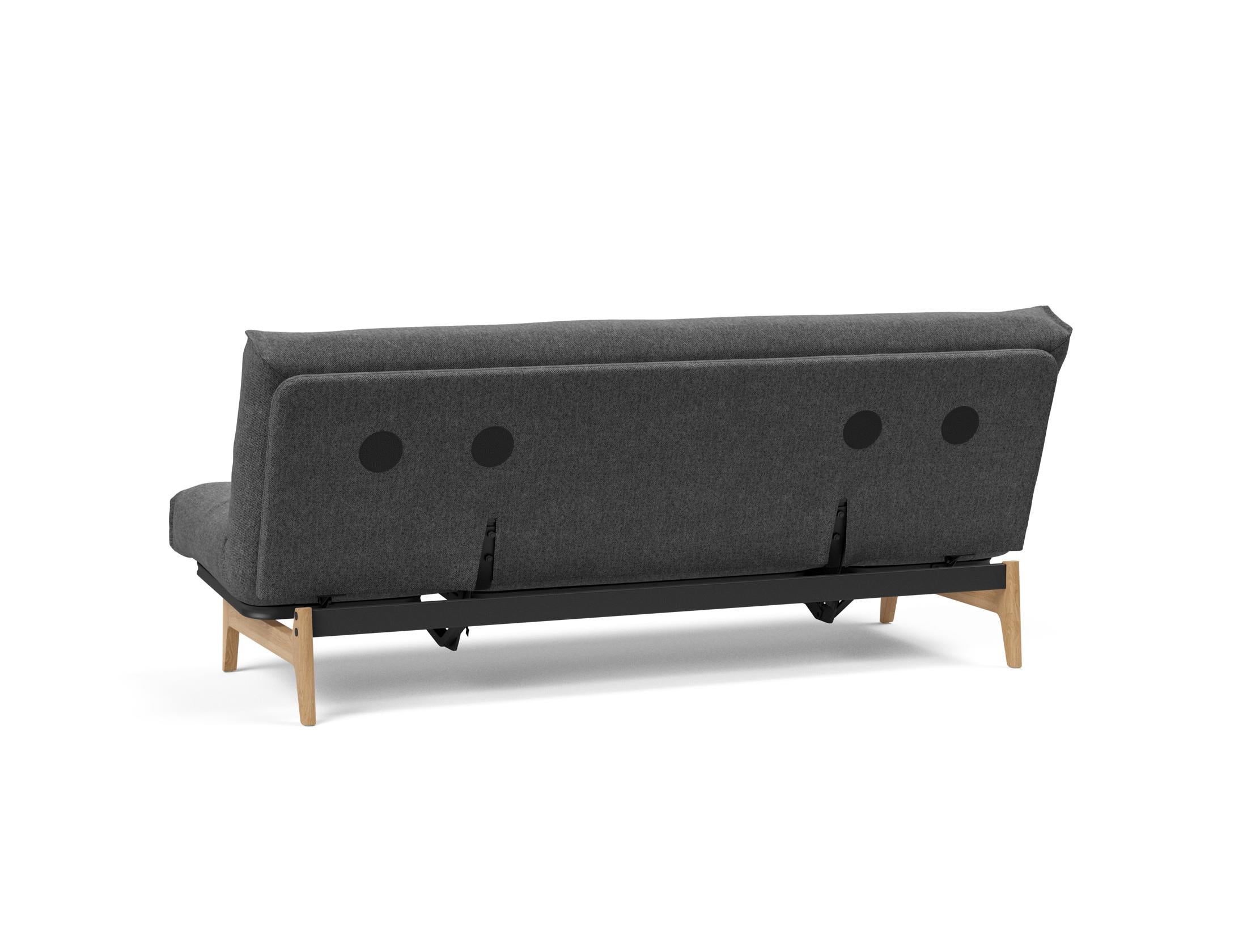 Aslak 120 Bettsofa Nordic: Elegantes Sofa mit Soft Spring Bezug, ideal für gemütliche Nächte und stilvolle Wohnräume.