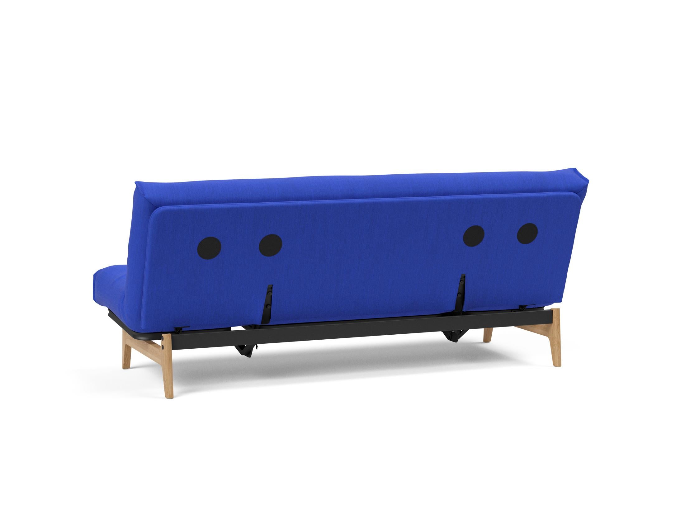 Aslak 120 Bettsofa Nordic: Elegantes Sofa mit Soft Spring Bezug, ideal für gemütliche Nächte und stilvolle Wohnräume.