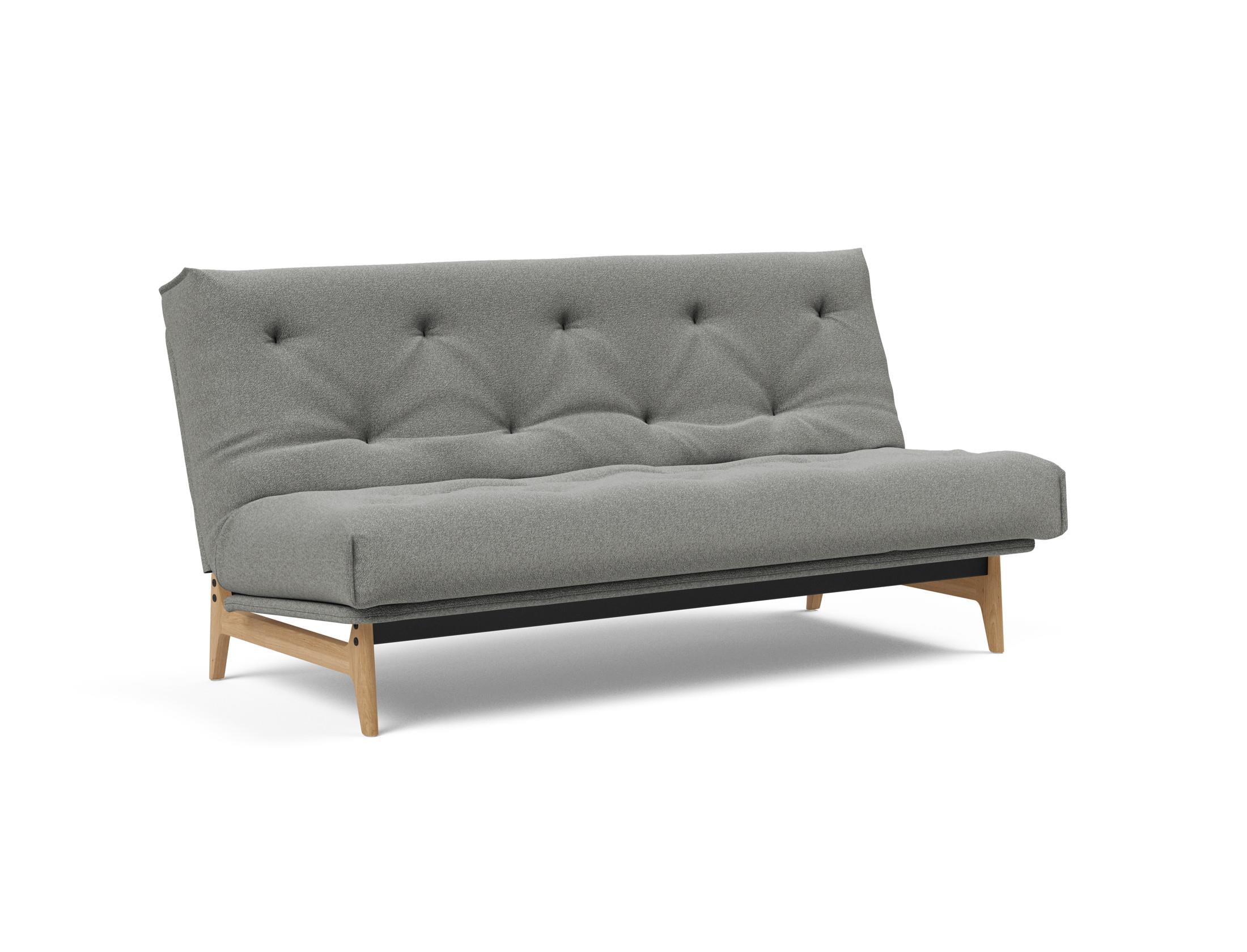 Erleben Sie das Aslak 140 Bettsofa Nordic: Stilvolles skandinavisches Design und der komfortable Soft Spring Bezug sorgen für perfekten Schlafkomfort.