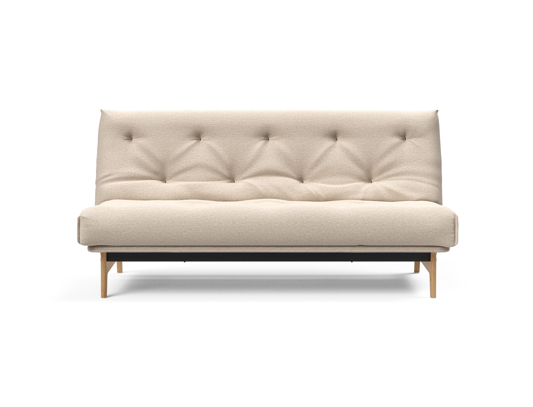 Erleben Sie das Aslak 140 Bettsofa Nordic: Stilvolles skandinavisches Design und der komfortable Soft Spring Bezug sorgen für perfekten Schlafkomfort.