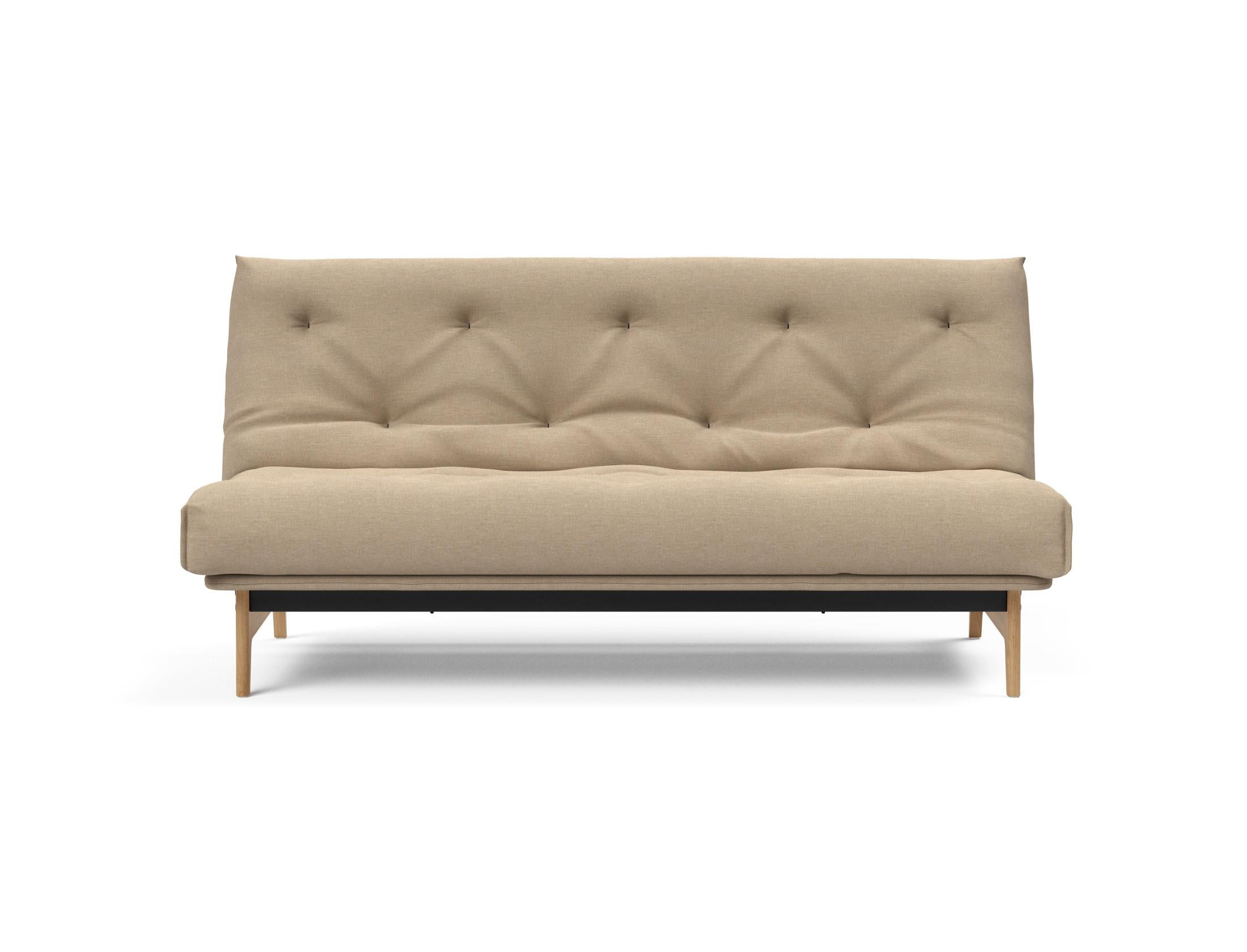 Erleben Sie das Aslak 140 Bettsofa Nordic: Stilvolles skandinavisches Design und der komfortable Soft Spring Bezug sorgen für perfekten Schlafkomfort.