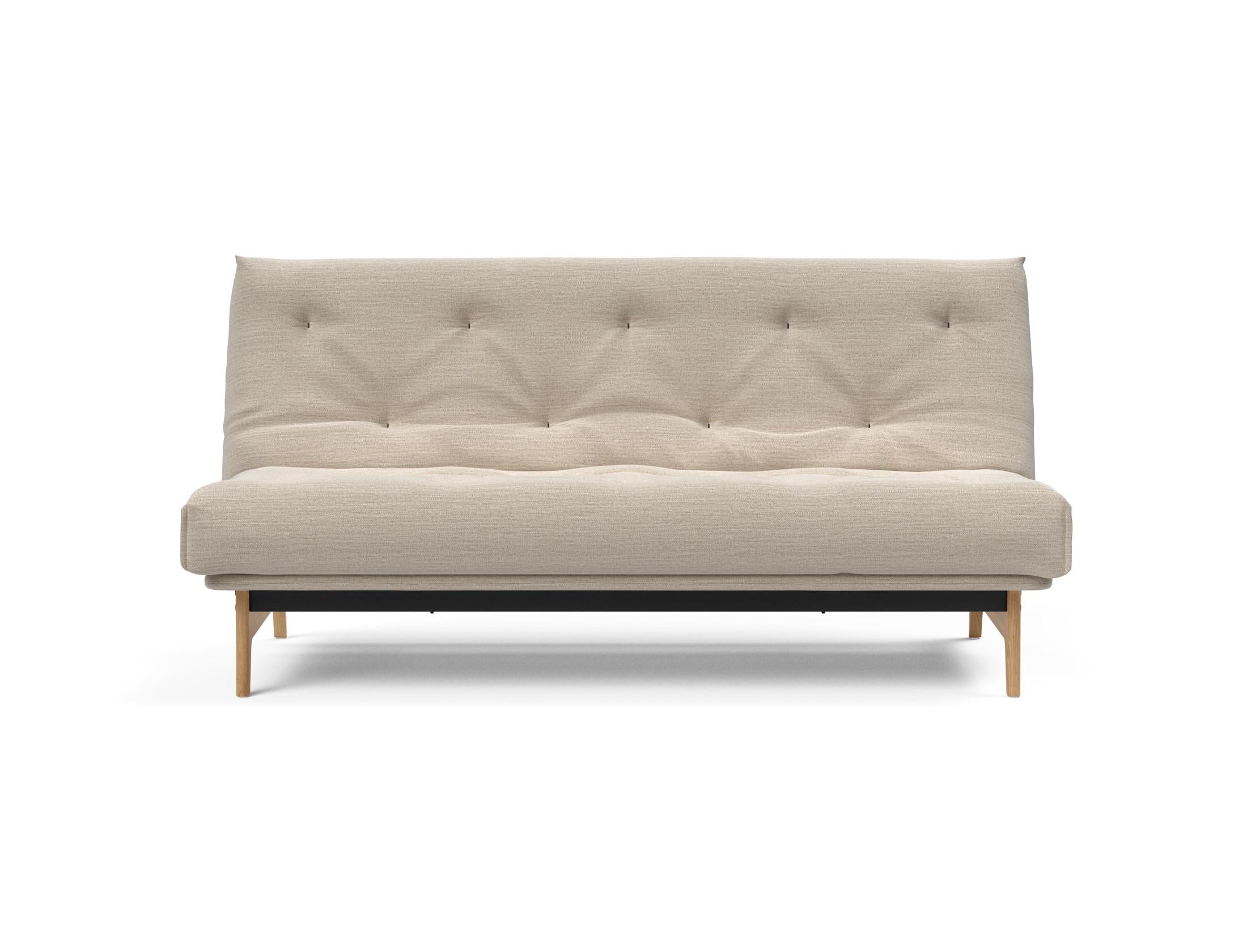 Erleben Sie das Aslak 140 Bettsofa Nordic: Stilvolles skandinavisches Design und der komfortable Soft Spring Bezug sorgen für perfekten Schlafkomfort.