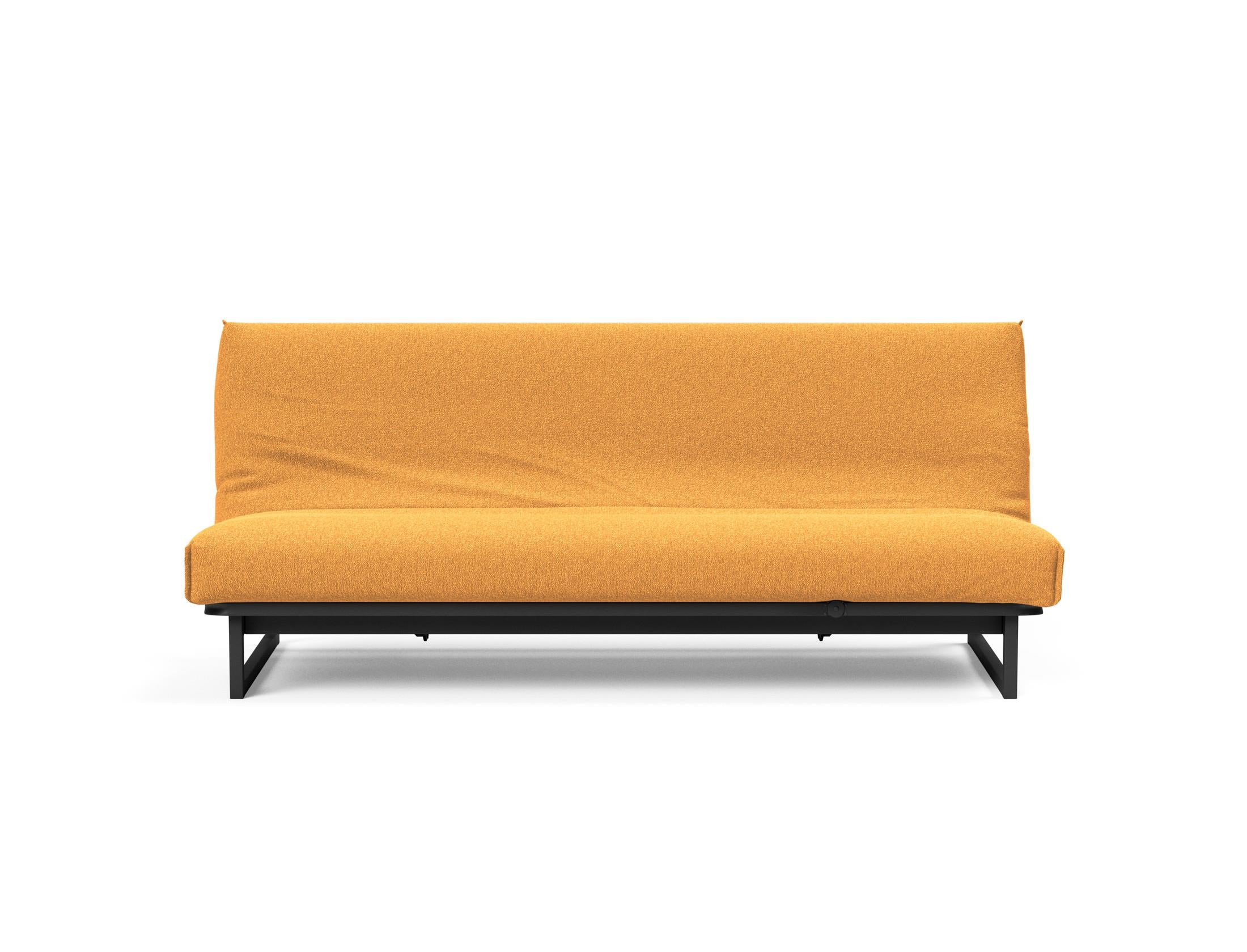 Fraction 120 Bettsofa Nordic Cover: stilvolles, platzsparendes Sofa mit bequemer Soft Spring-Matratze, perfekt für Gäste und kleine Wohnungen.