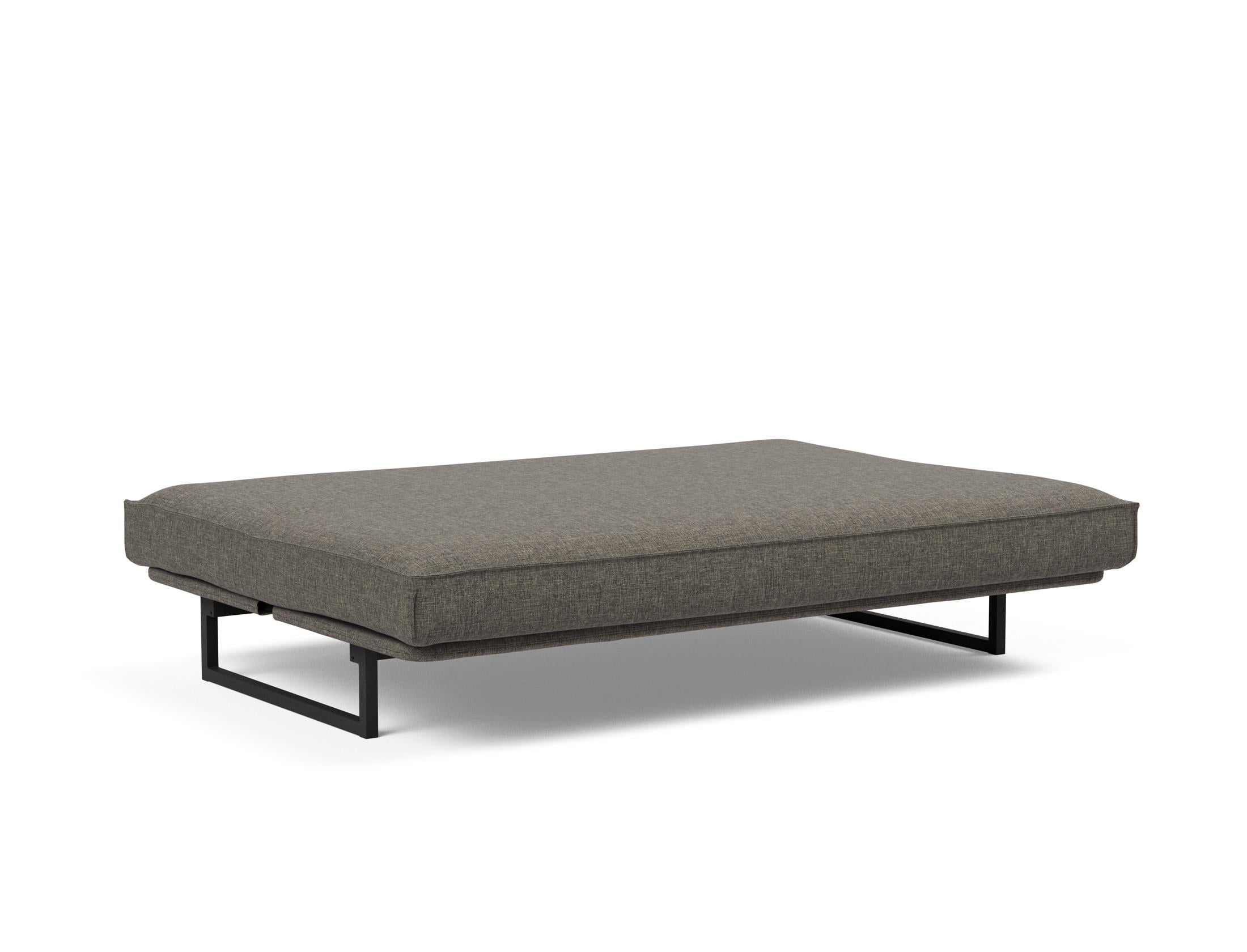 Fraction 140 Bettsofa Sharp Plus: modernes Design mit Soft Spring Bezug, ideal für flexible Wohnräume und gemütliche Schlafgelegenheiten.