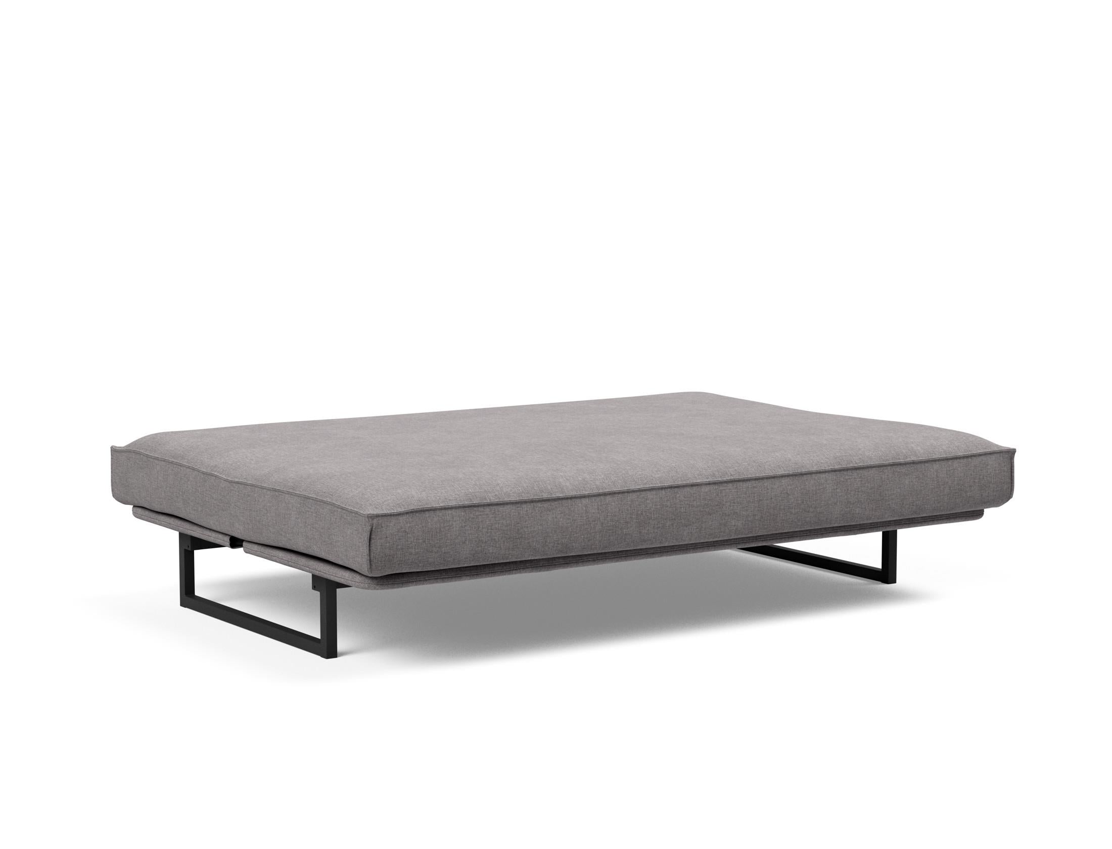 Fraction 140 Bettsofa Sharp Plus: modernes Design mit Soft Spring Bezug, ideal für flexible Wohnräume und gemütliche Schlafgelegenheiten.