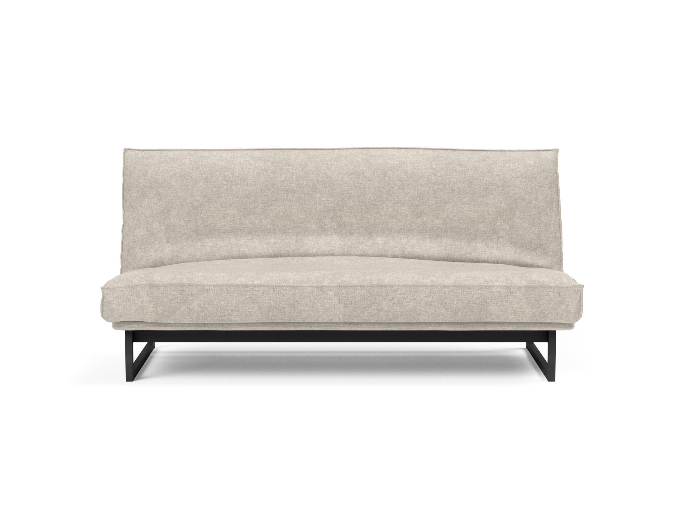 Fraction 140 Bettsofa Sharp Plus: stilvolles Sofa mit Soft Spring Bezug, perfekt für multifunktionale Räume und entspannende Nächte.
