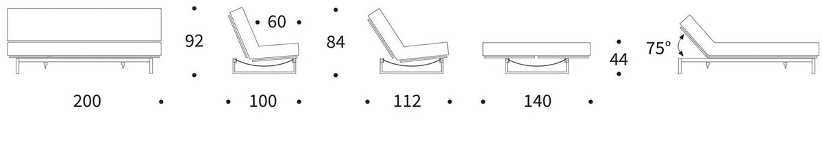 Fraction 140 Bettsofa Sharp Plus Cover mit Gestellbezug Soft Spring in 300 Weda Sand präsentiert im Onlineshop von KAQTU Design AG. Bettsofa ist von Innovation Living