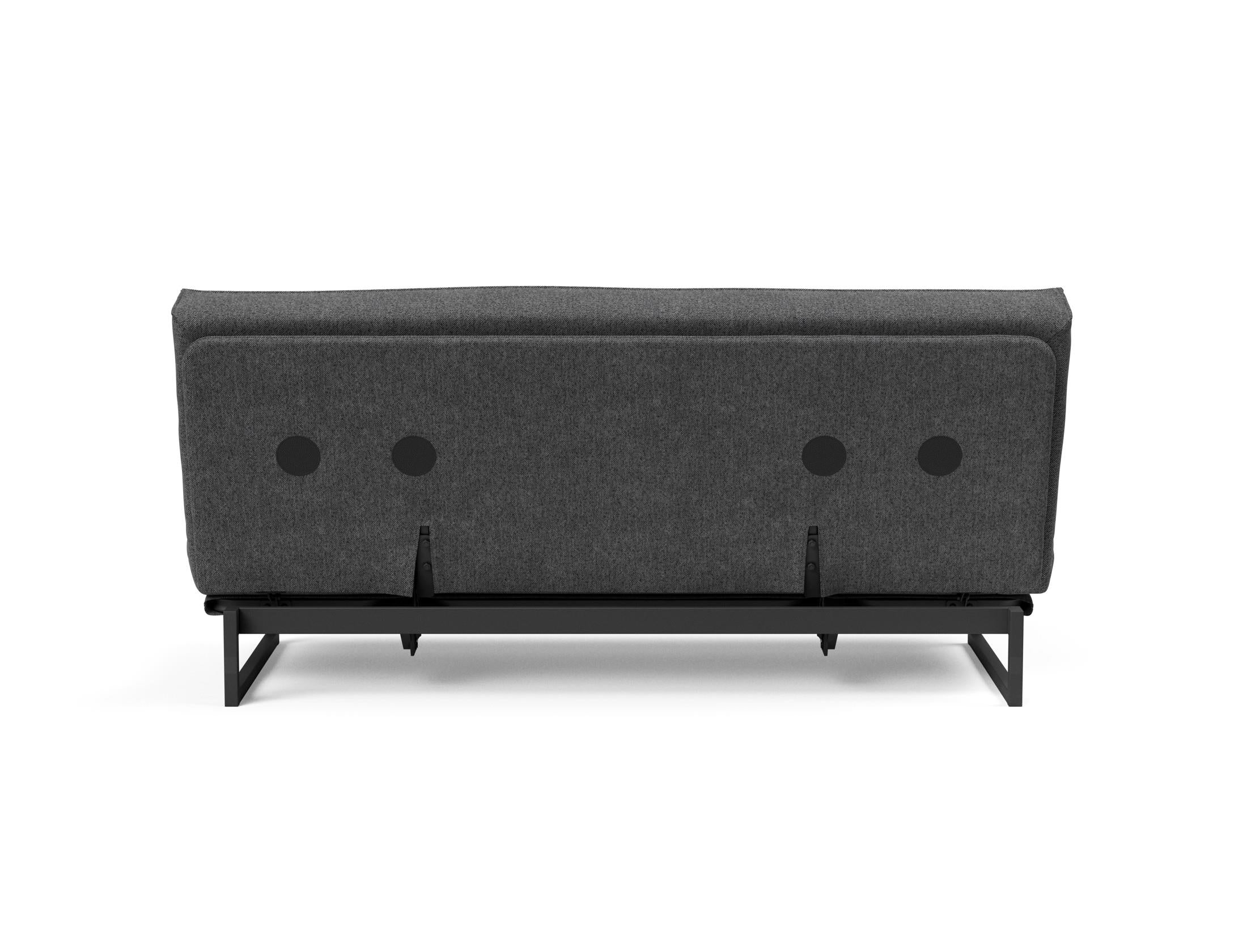 Fraction 140 Bettsofa Sharp Plus: modernes Design mit Soft Spring Bezug, ideal für flexible Wohnräume und gemütliche Schlafgelegenheiten.