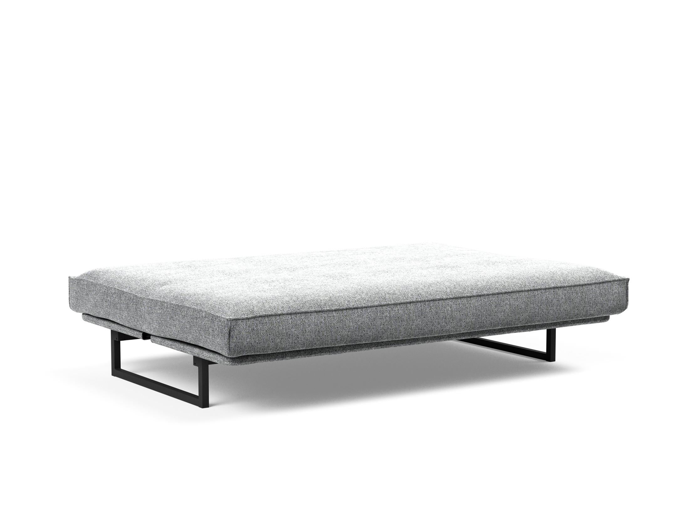 Fraction 140 Bettsofa Sharp Plus: modernes Design mit Soft Spring Bezug, ideal für flexible Wohnräume und gemütliche Schlafgelegenheiten.
