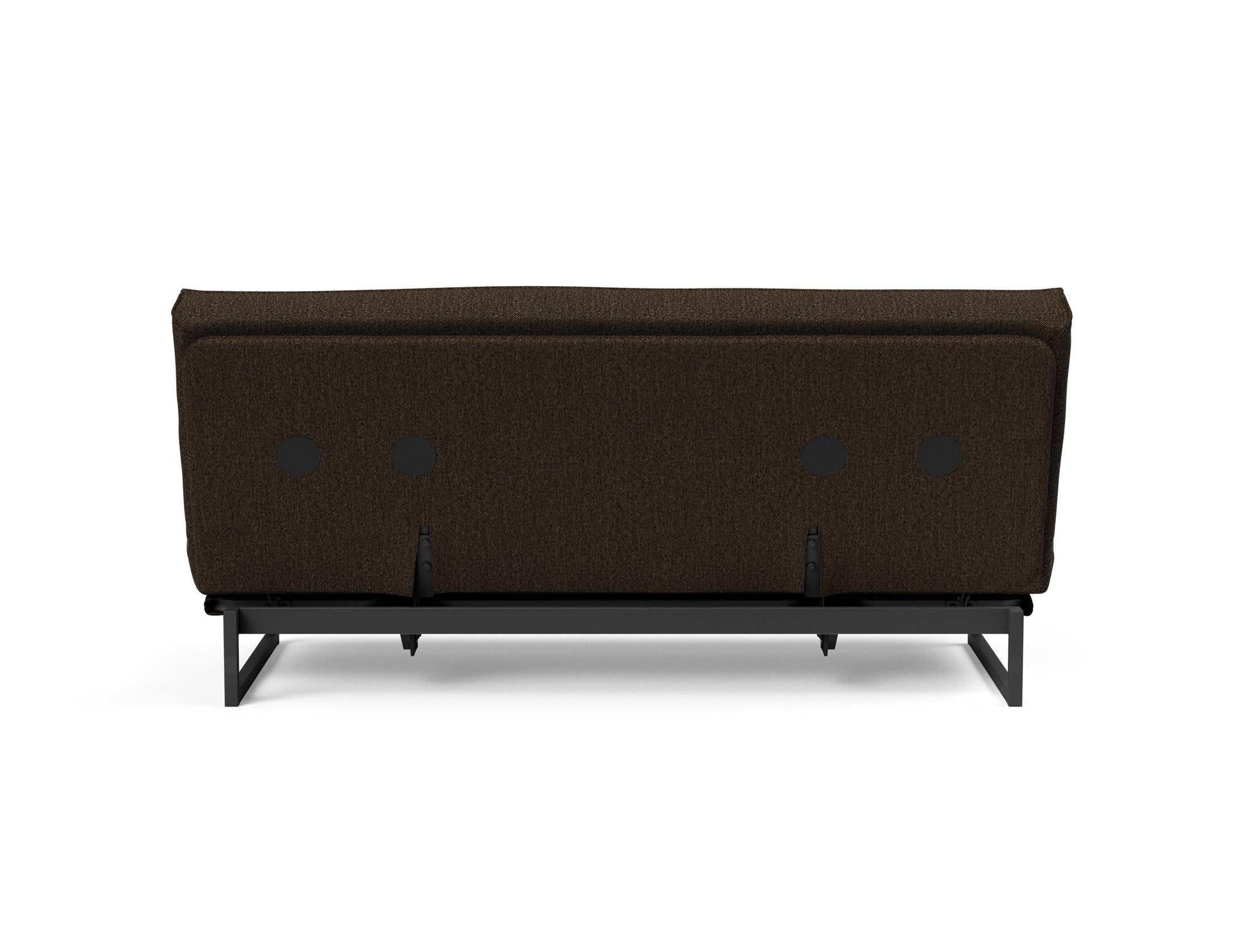 Fraction 140 Bettsofa Sharp Plus: modernes Design mit Soft Spring Bezug, ideal für flexible Wohnräume und gemütliche Schlafgelegenheiten.