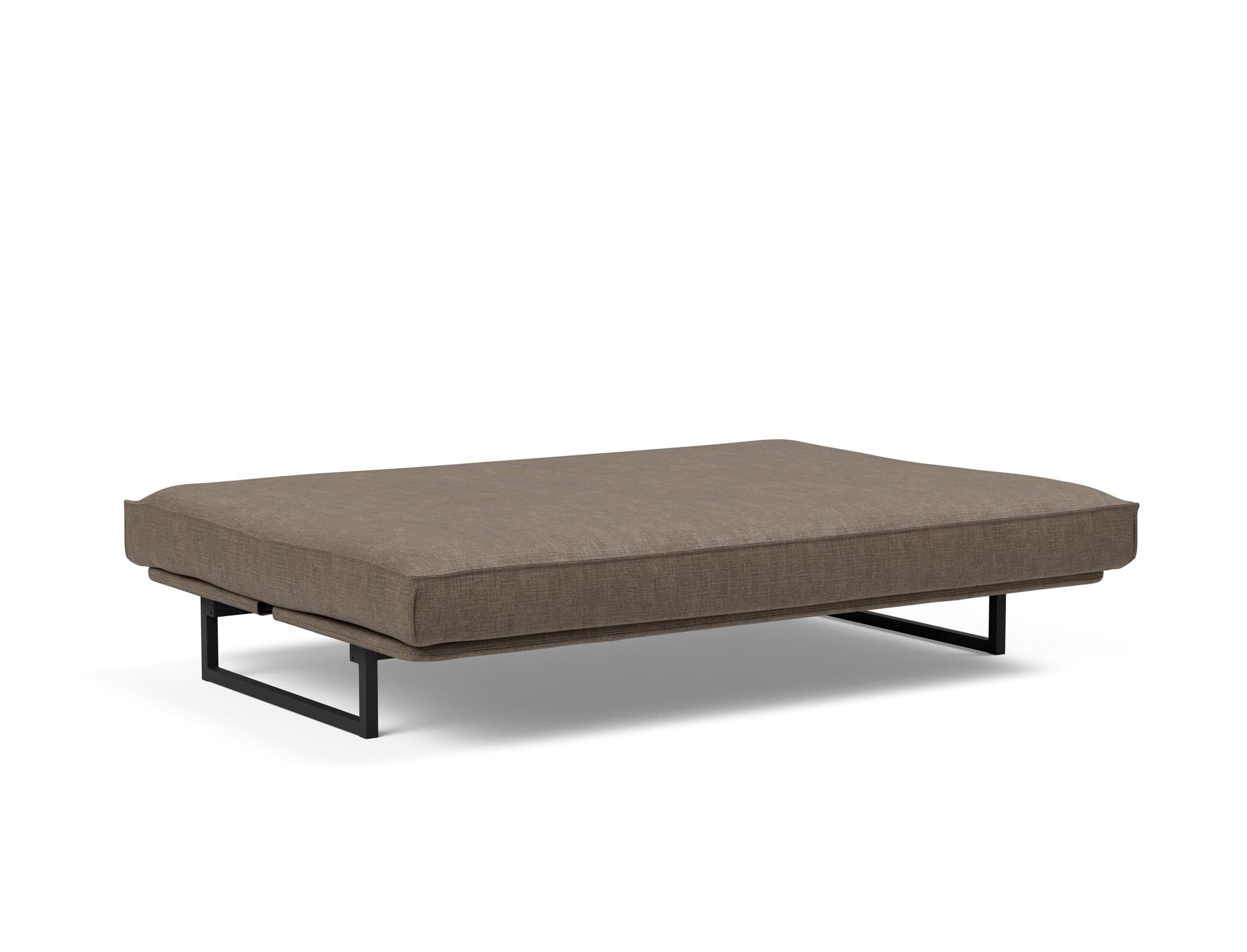 Fraction 140 Bettsofa Sharp Plus: modernes Design mit Soft Spring Bezug, ideal für flexible Wohnräume und gemütliche Schlafgelegenheiten.
