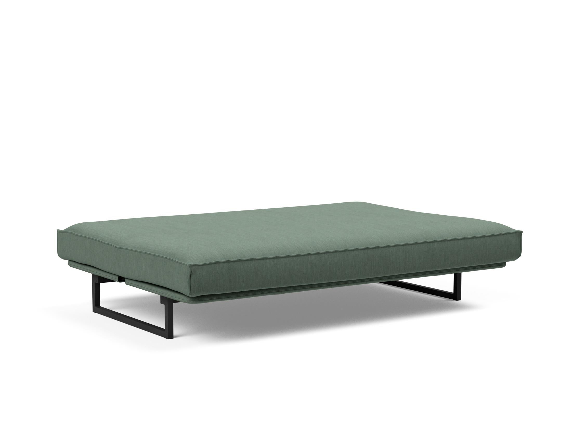 Fraction 140 Bettsofa Sharp Plus: modernes Design mit Soft Spring Bezug, ideal für flexible Wohnräume und gemütliche Schlafgelegenheiten.