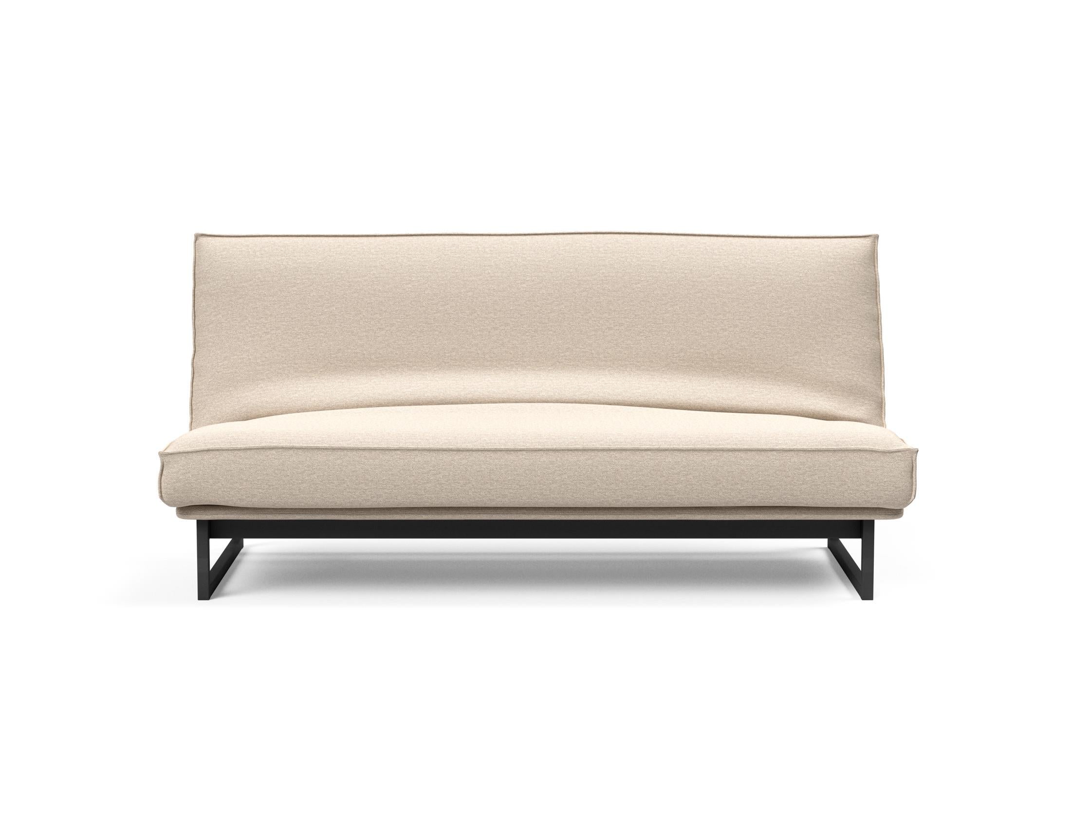Fraction 140 Bettsofa Sharp Plus: stilvolles Sofa mit Soft Spring Bezug, perfekt für multifunktionale Räume und entspannende Nächte.