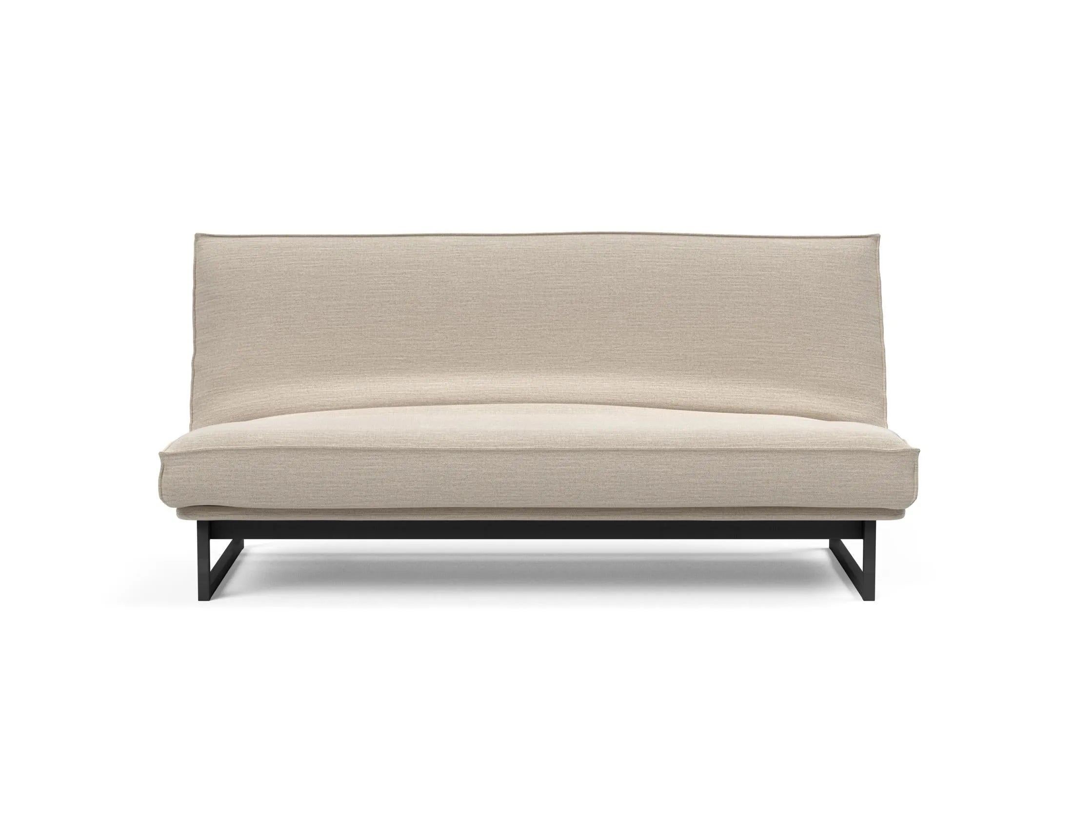 Fraction 140 Bettsofa Sharp Plus: modernes Design mit Soft Spring Bezug, ideal für flexible Wohnräume und gemütliche Schlafgelegenheiten.