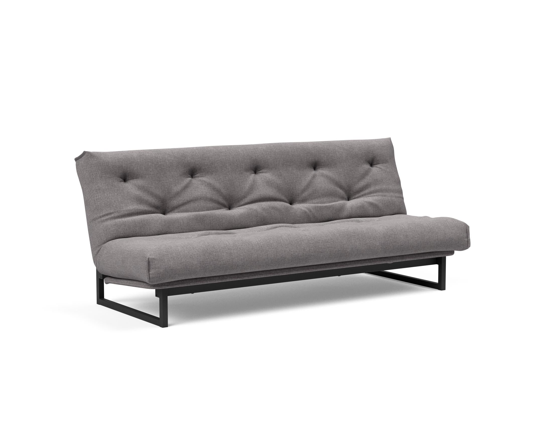 Fraction 120 Bettsofa Nordic: Stilvolles Schlafsofa mit weichem Soft Spring Bezug, ideal für gemütliche Nächte und zeitgemäße Einrichtung.