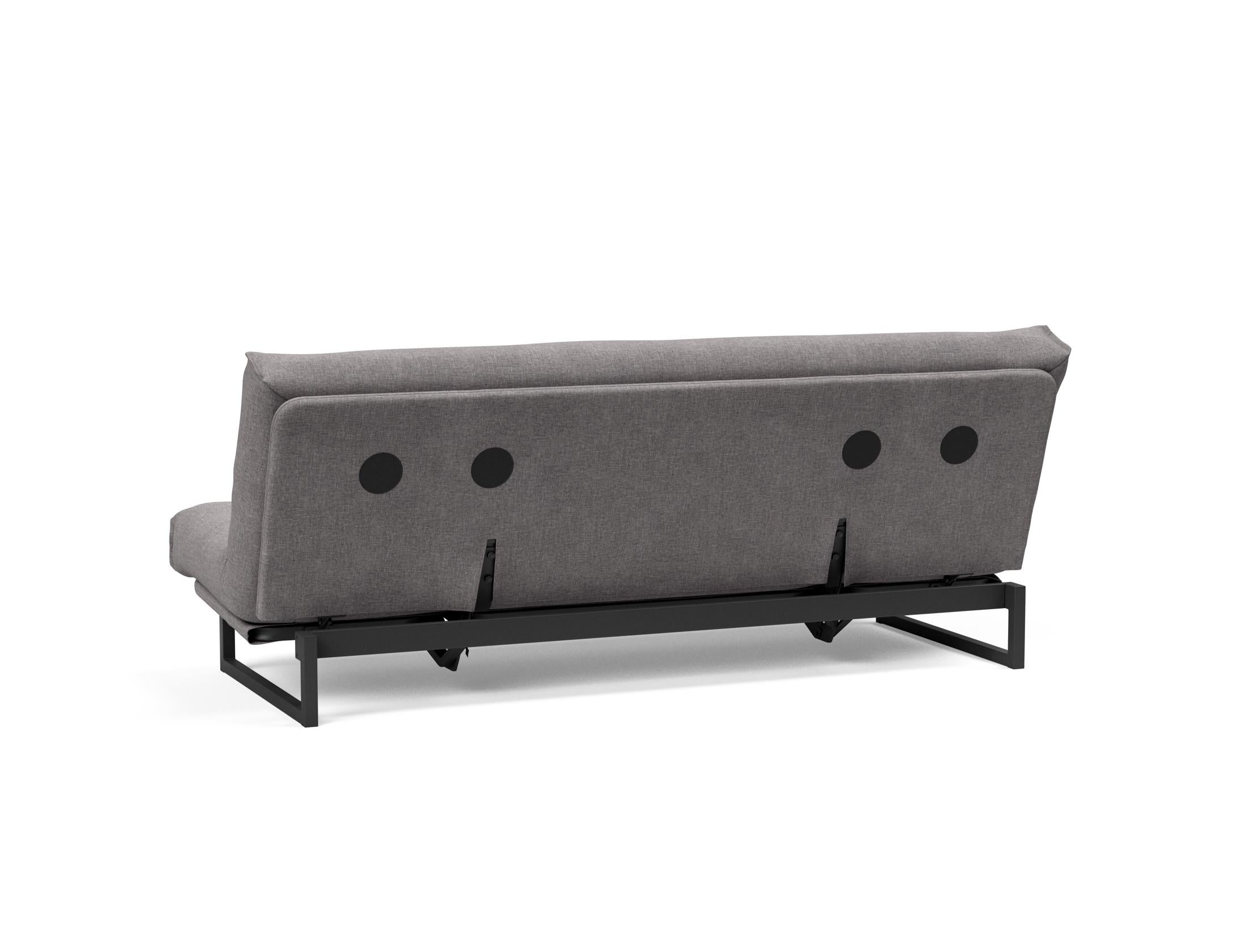 Fraction 120 Bettsofa Nordic: Elegantes Schlafsofa mit hochwertigem Soft Spring Bezug, perfekt für entspannte Nächte und modernes Wohndesign.