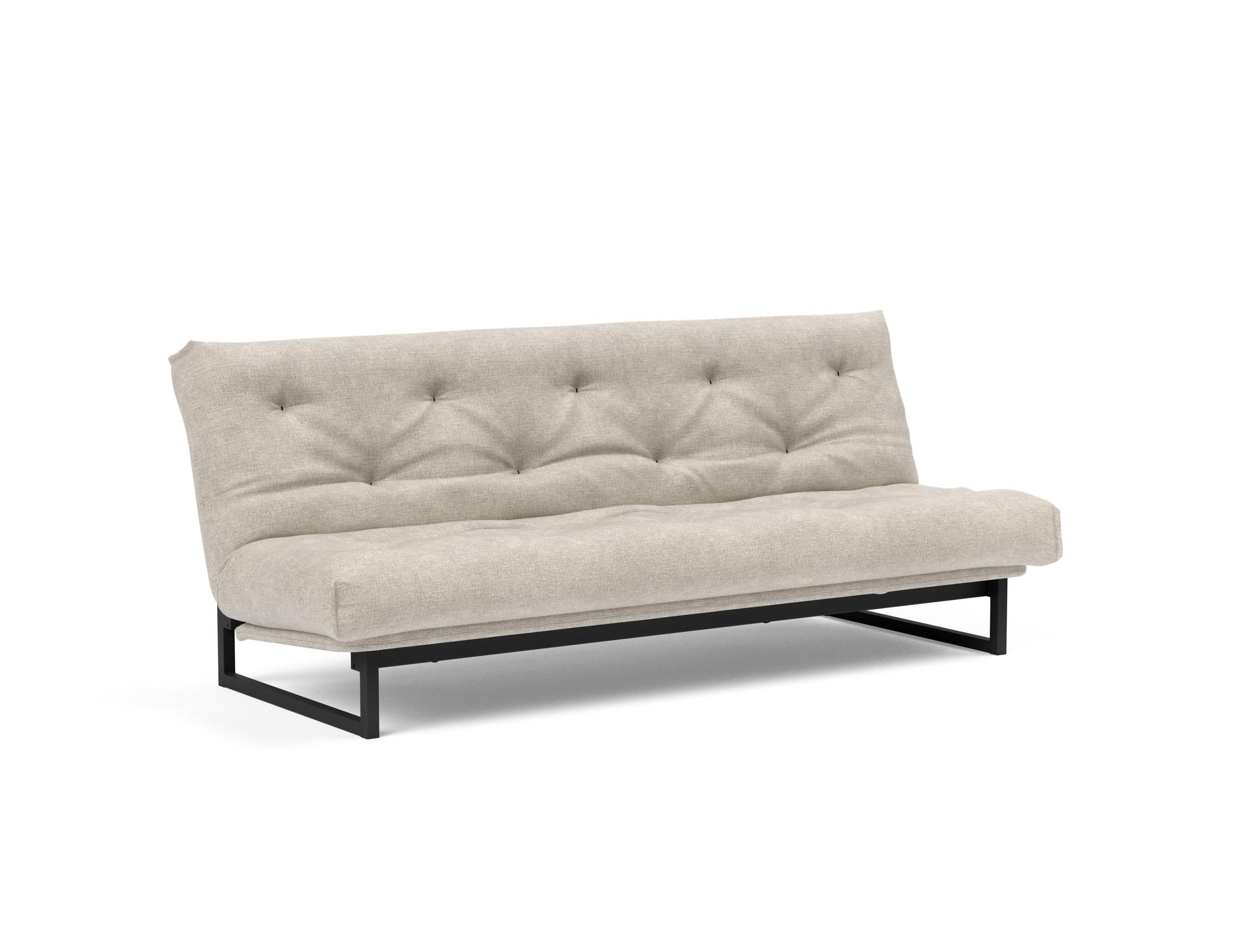 Fraction 120 Bettsofa Nordic: Stilvolles Schlafsofa mit weichem Soft Spring Bezug, ideal für gemütliche Nächte und zeitgemäße Einrichtung.