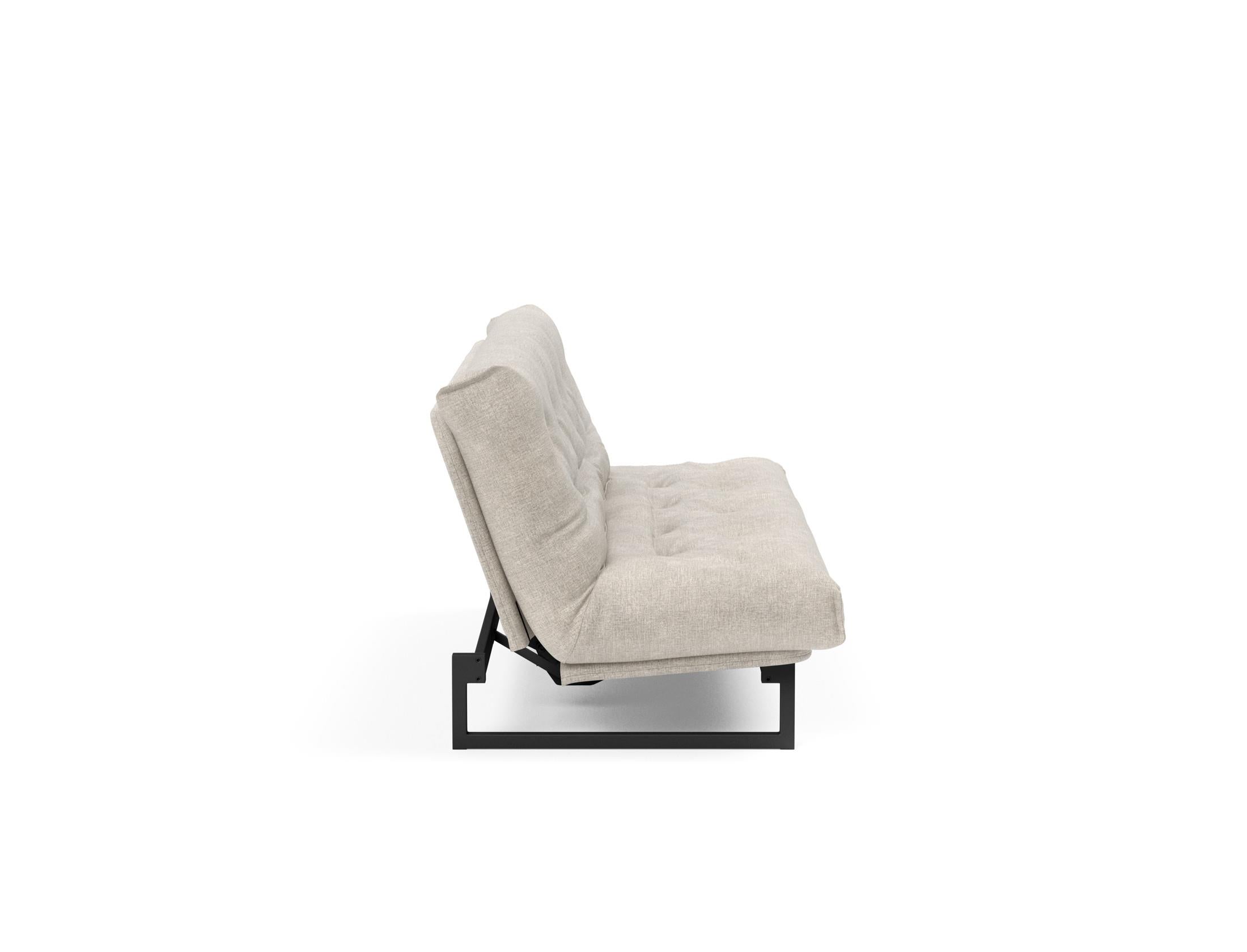 Fraction 120 Bettsofa Nordic: Elegantes Schlafsofa mit hochwertigem Soft Spring Bezug, perfekt für entspannte Nächte und modernes Wohndesign.